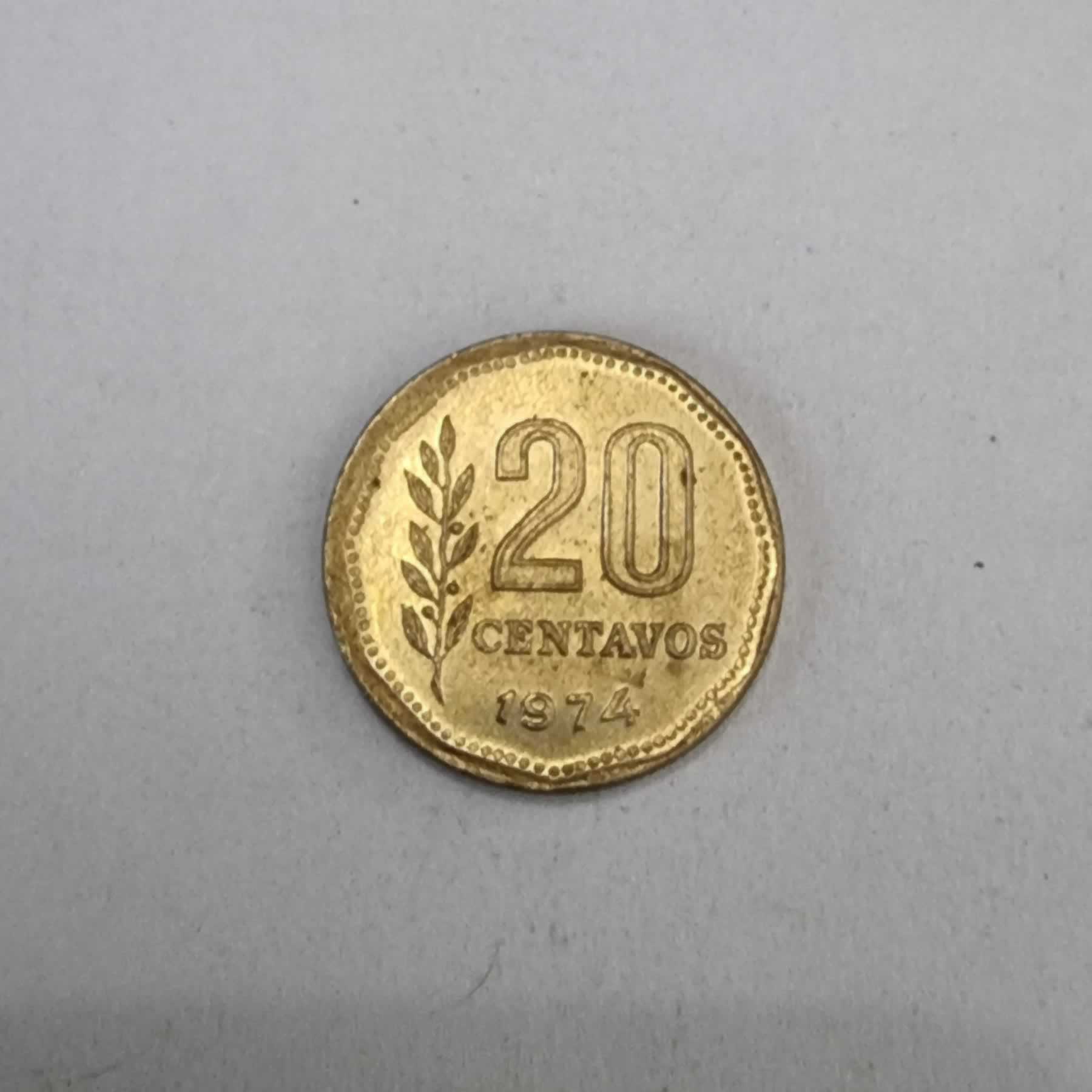 Reverso de 20 Centavos, 1974, Argentina