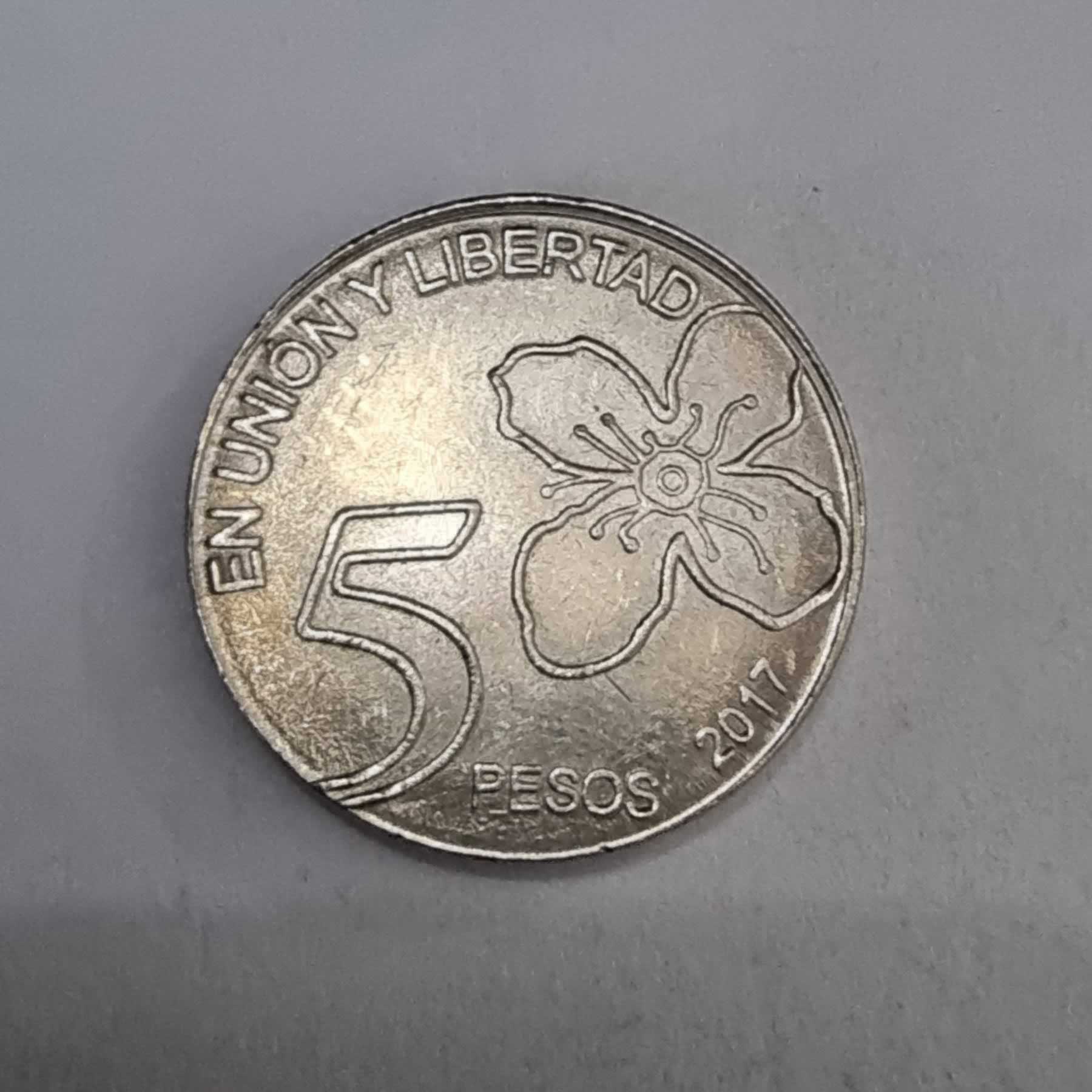 Reverso de 5 Pesos, 2017
