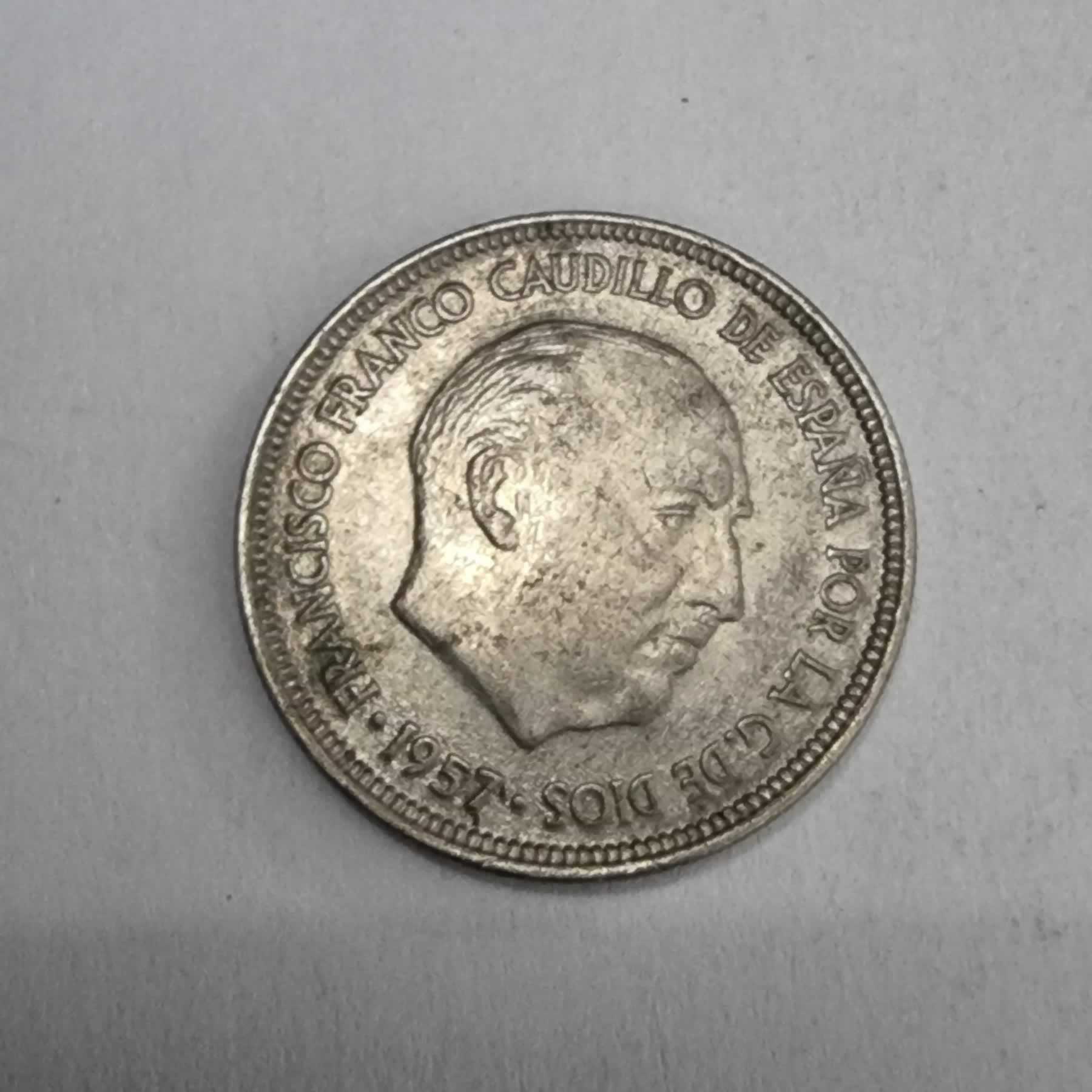Anverso de 5 Pesetas, 1957 (59)