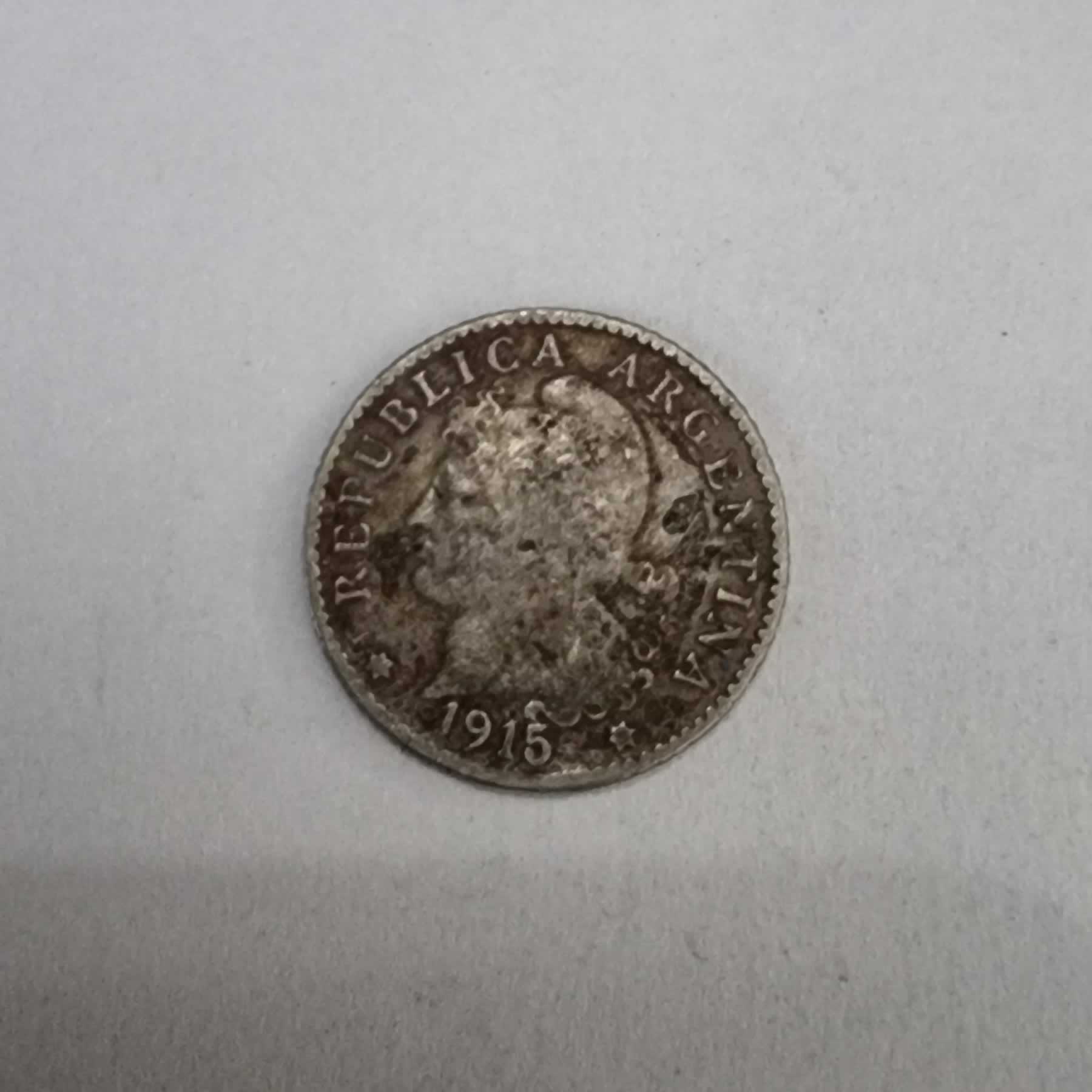 Anverso de 5 Centavos, 1915, Argentina
