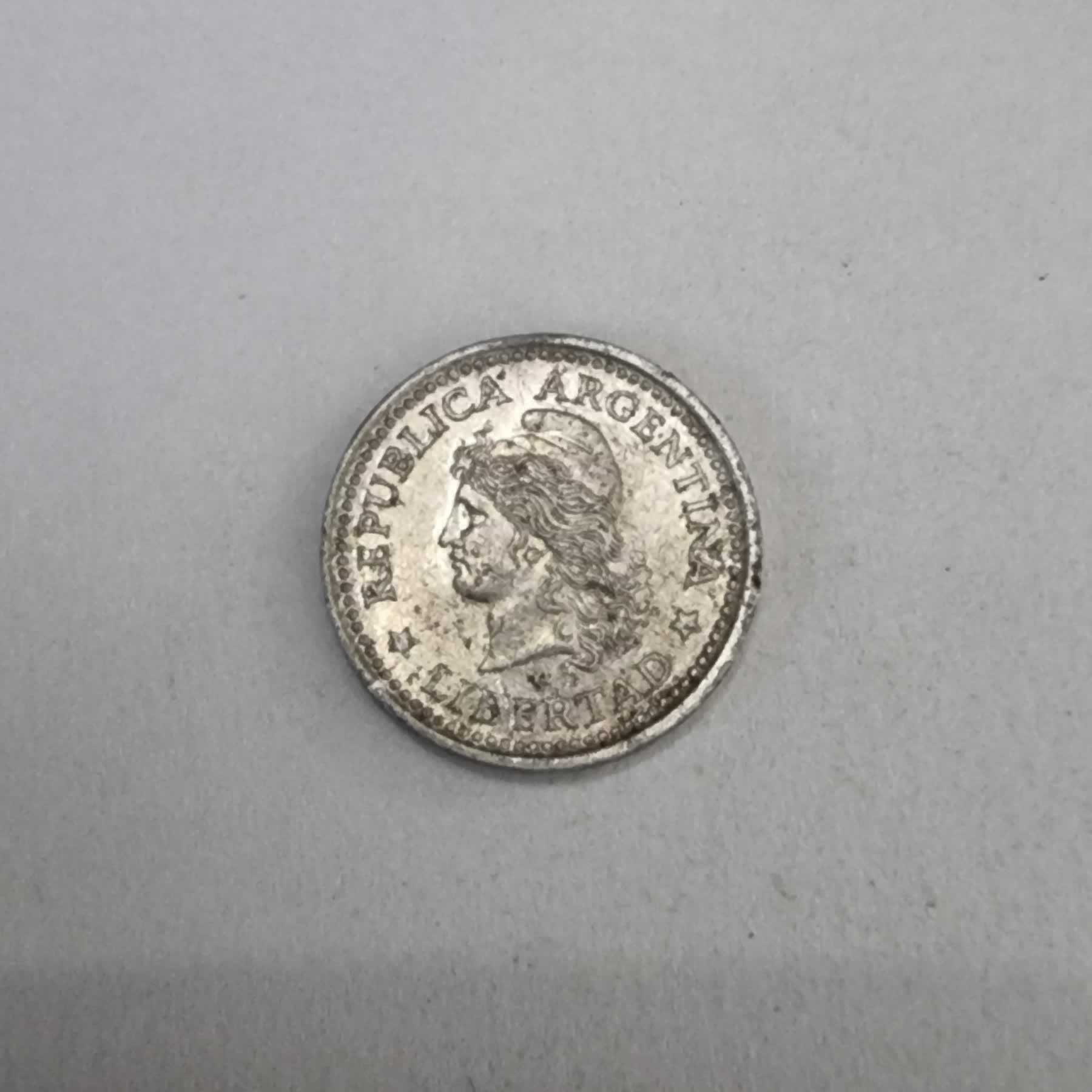 Anverso de 1 Centavo, 1971, Argentina