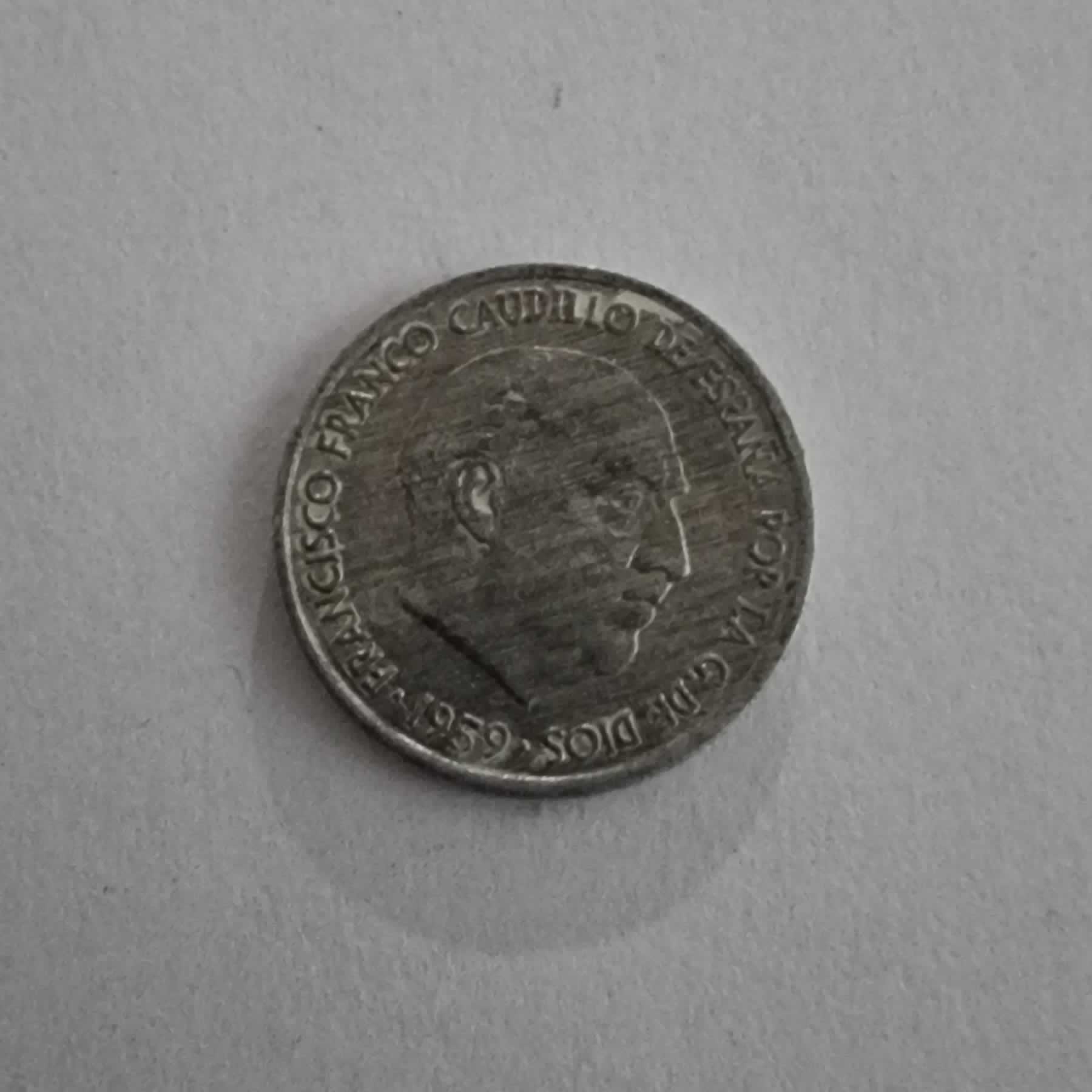 Anverso de 10 Céntimos, 1959, España · Imperio