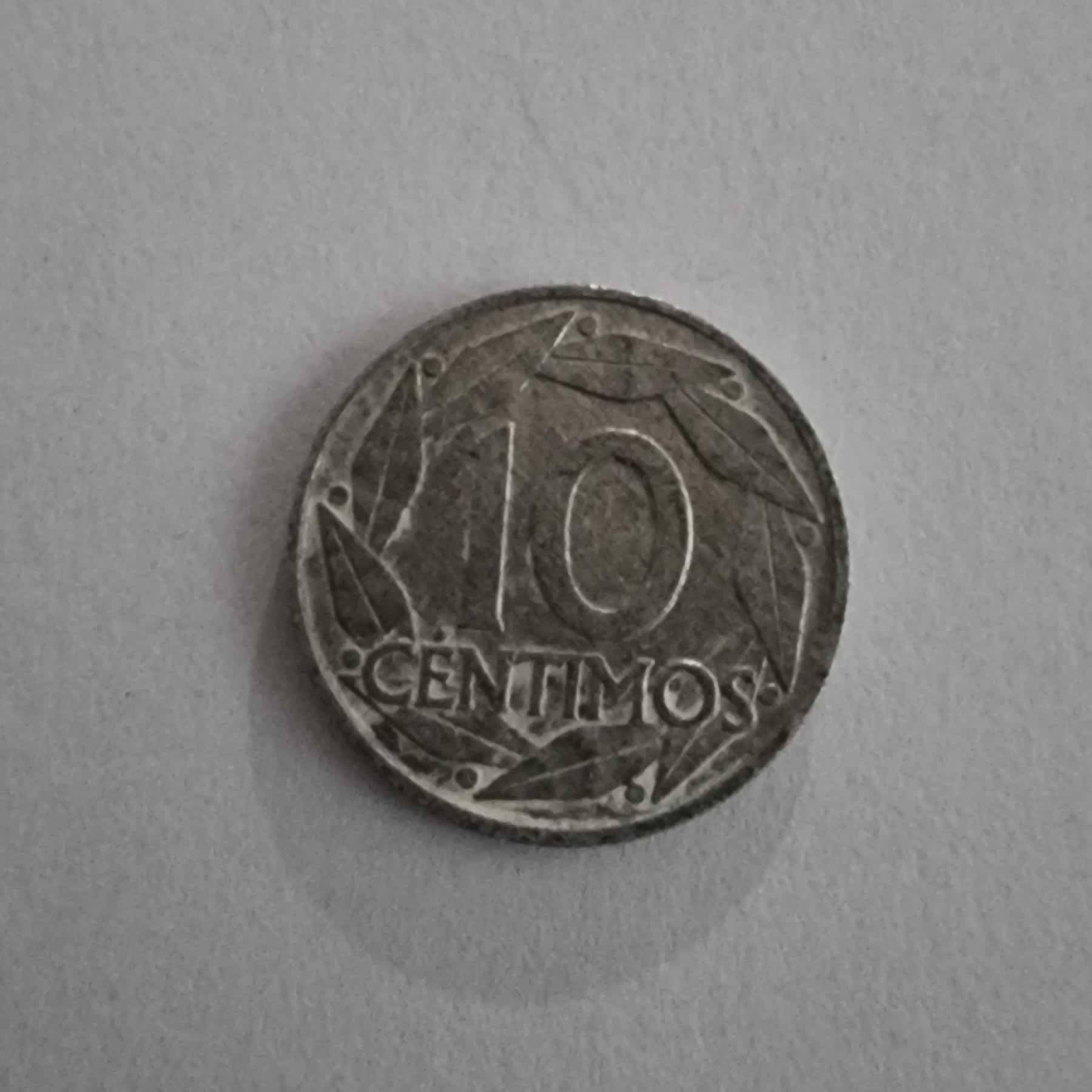 Reverso de 10 Céntimos, 1959, España · Imperio