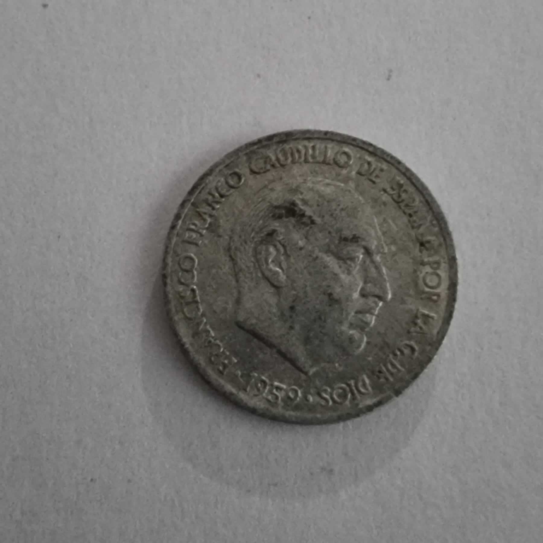 Anverso de 10 Céntimos, 1959, España · Imperio