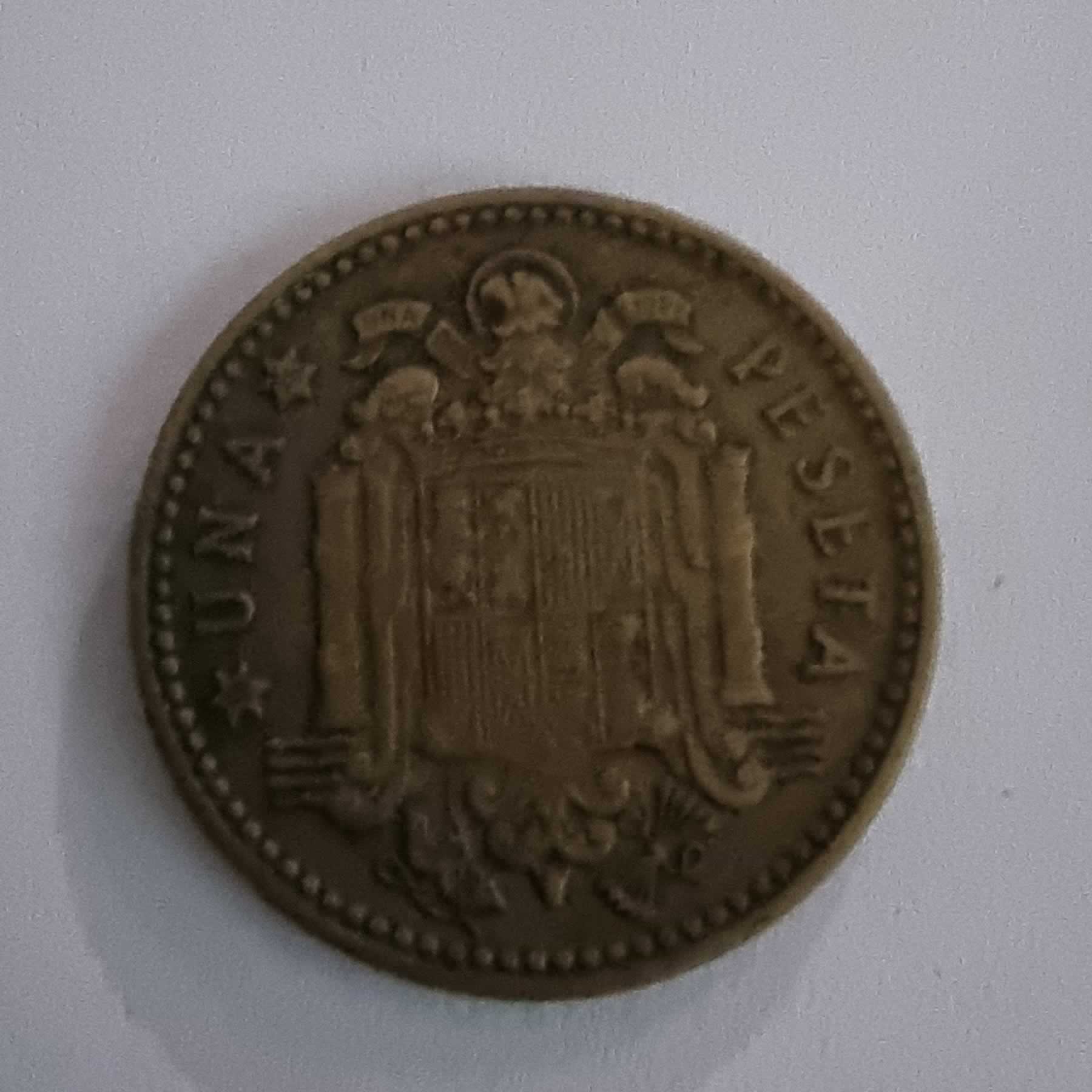 Reverso de 1 Peseta, 1947 (No identificado), España · Imperio