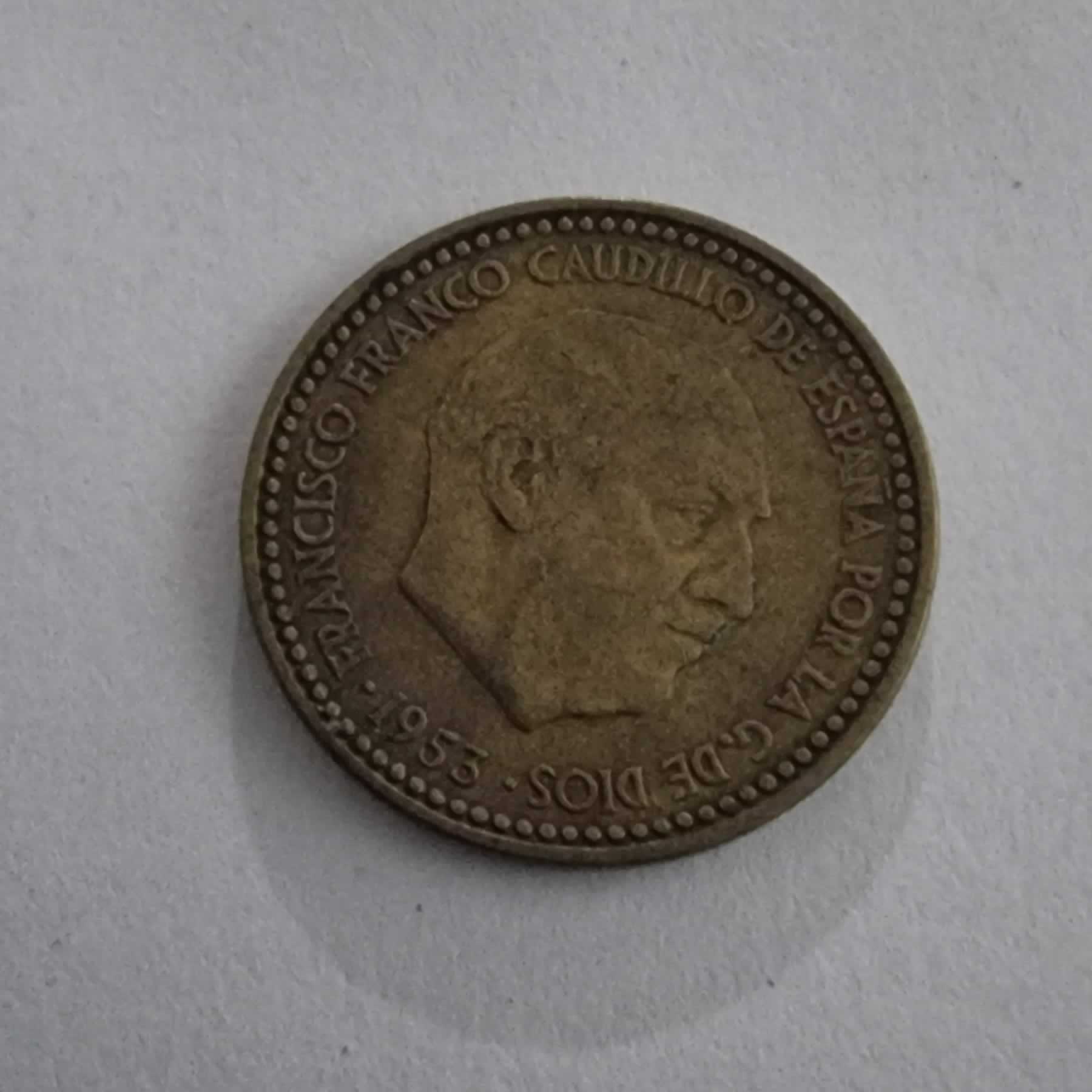 Anverso de 1 Peseta, 1953 (No identificado)