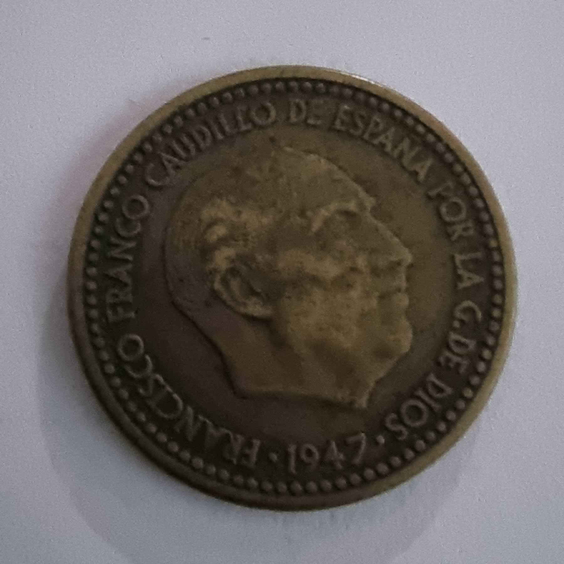 Anverso de 1 Peseta, 1947 (No identificado)