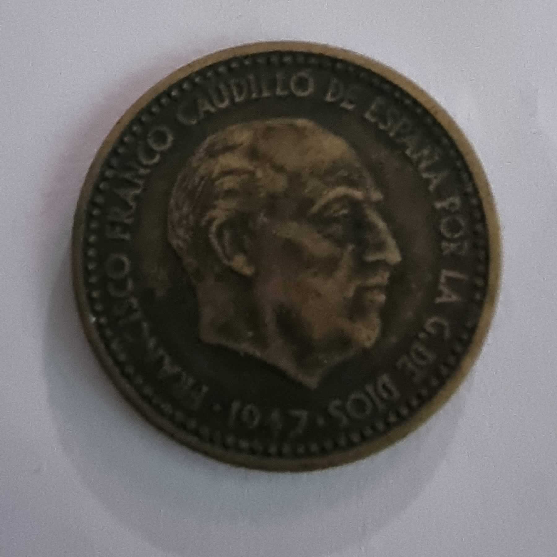 Anverso de 1 Peseta, 1947 (No identificado)