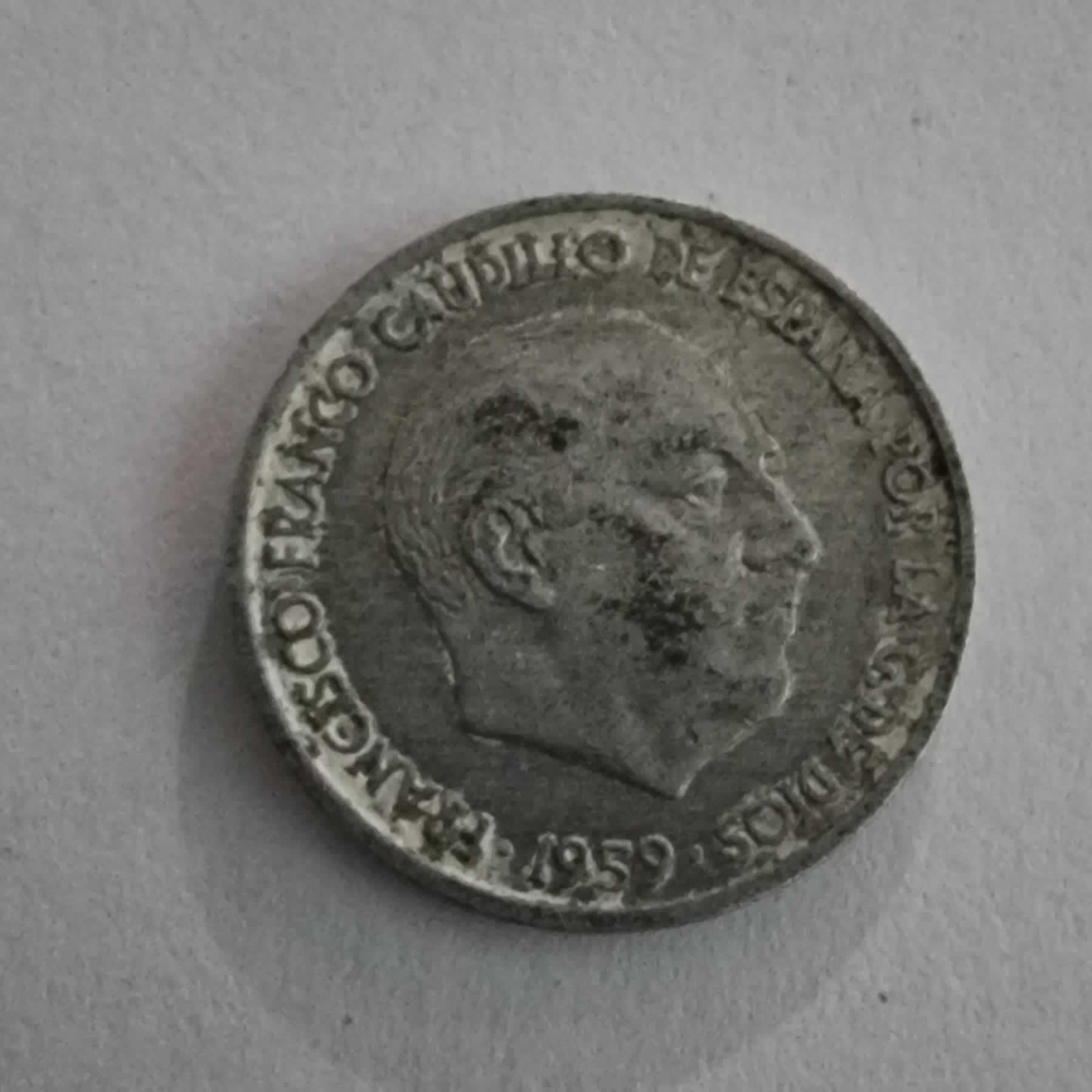 Anverso de 10 Céntimos, 1959, España · Imperio