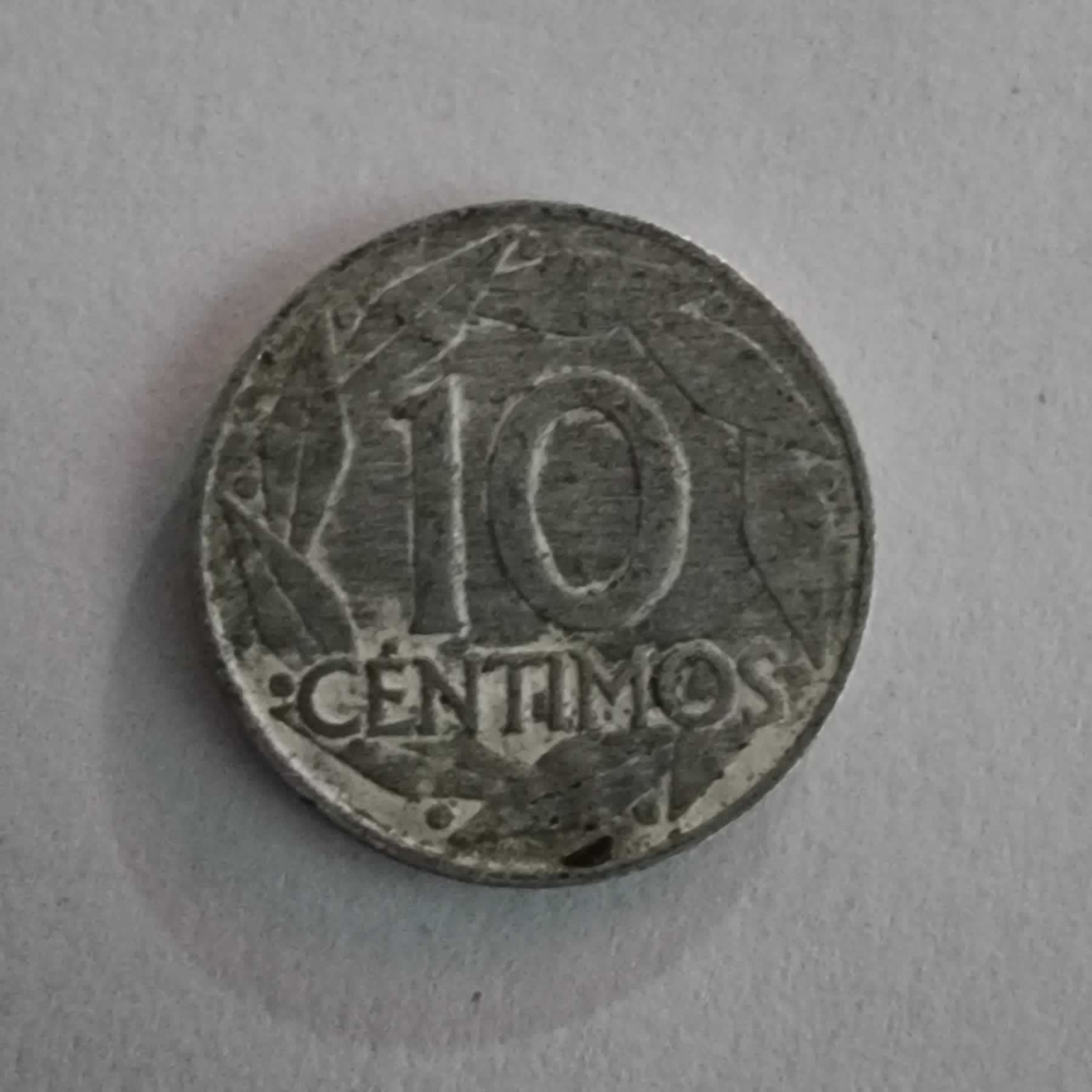 Reverso de 10 Céntimos, 1959, España · Imperio
