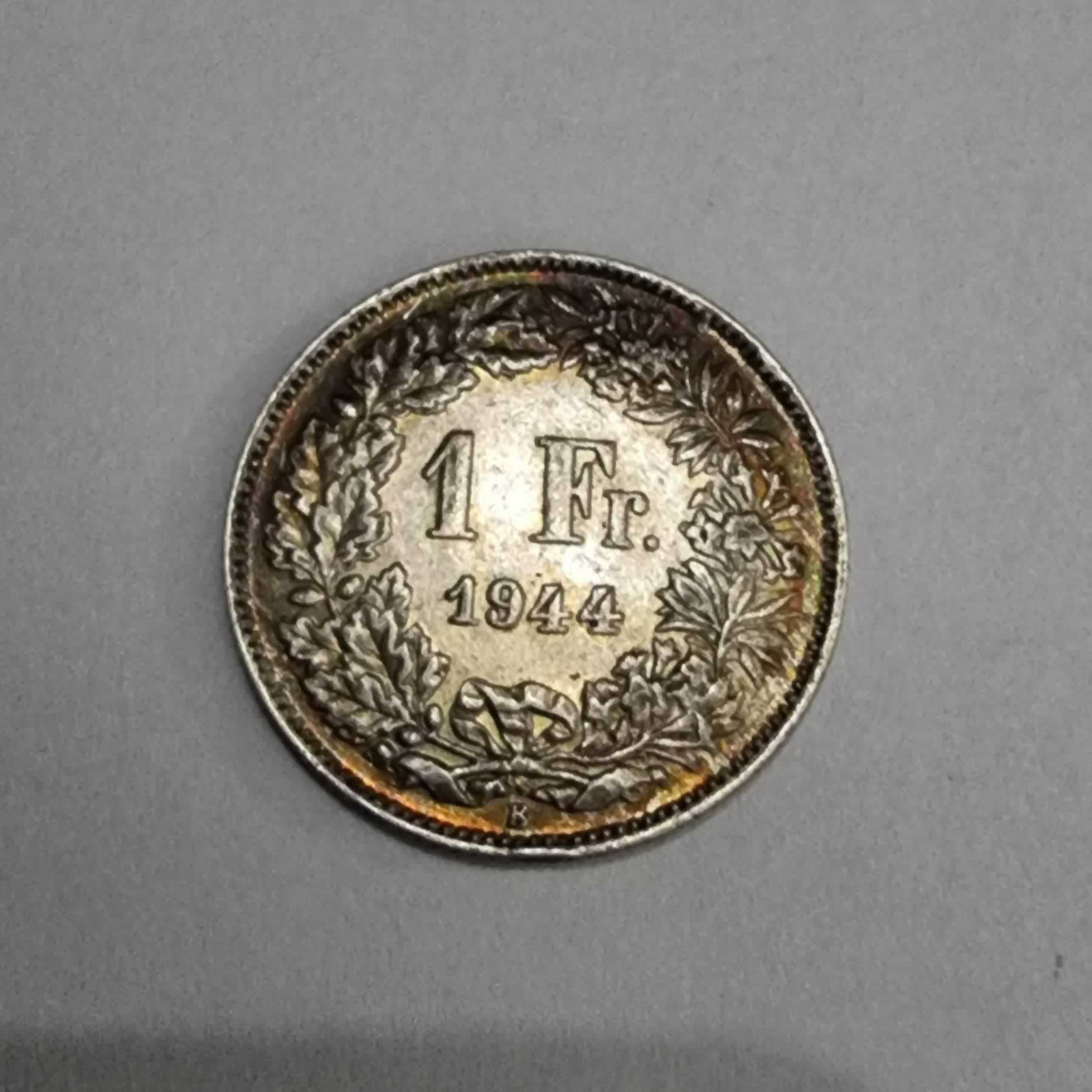 Reverso de 1 Franc, 1944 B