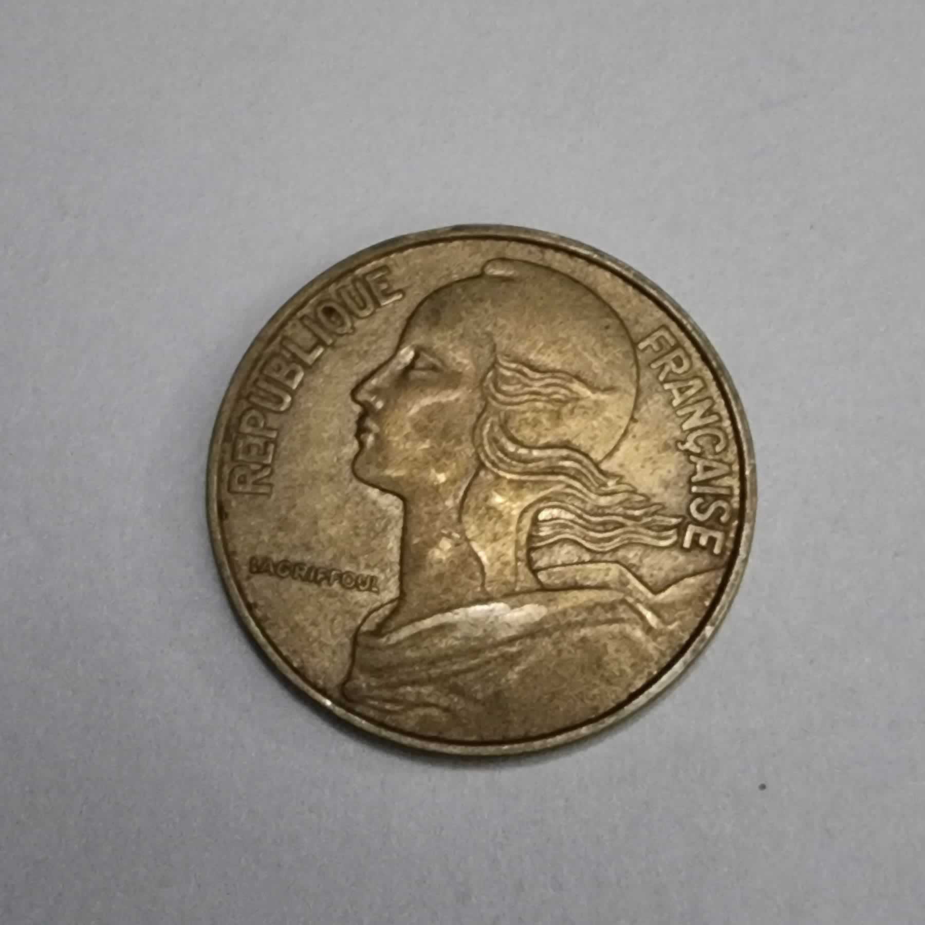 Anverso de 20 Centimes, 1962, Francia · 5ta República