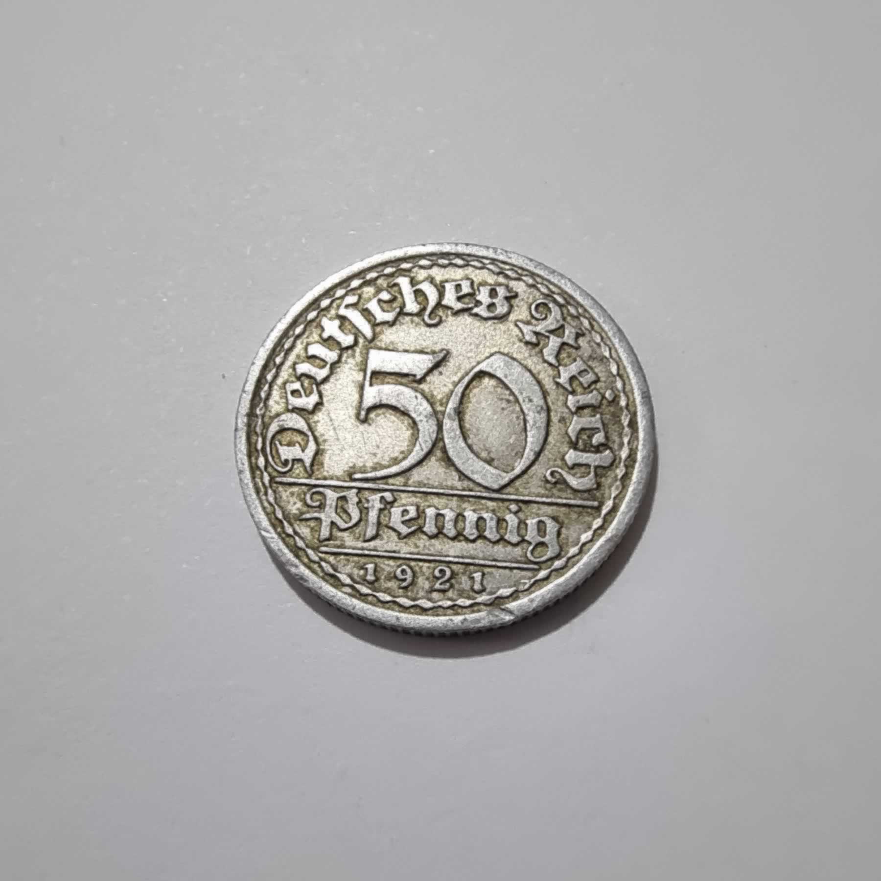 Reverso de 50 Pfennig, 1921 j