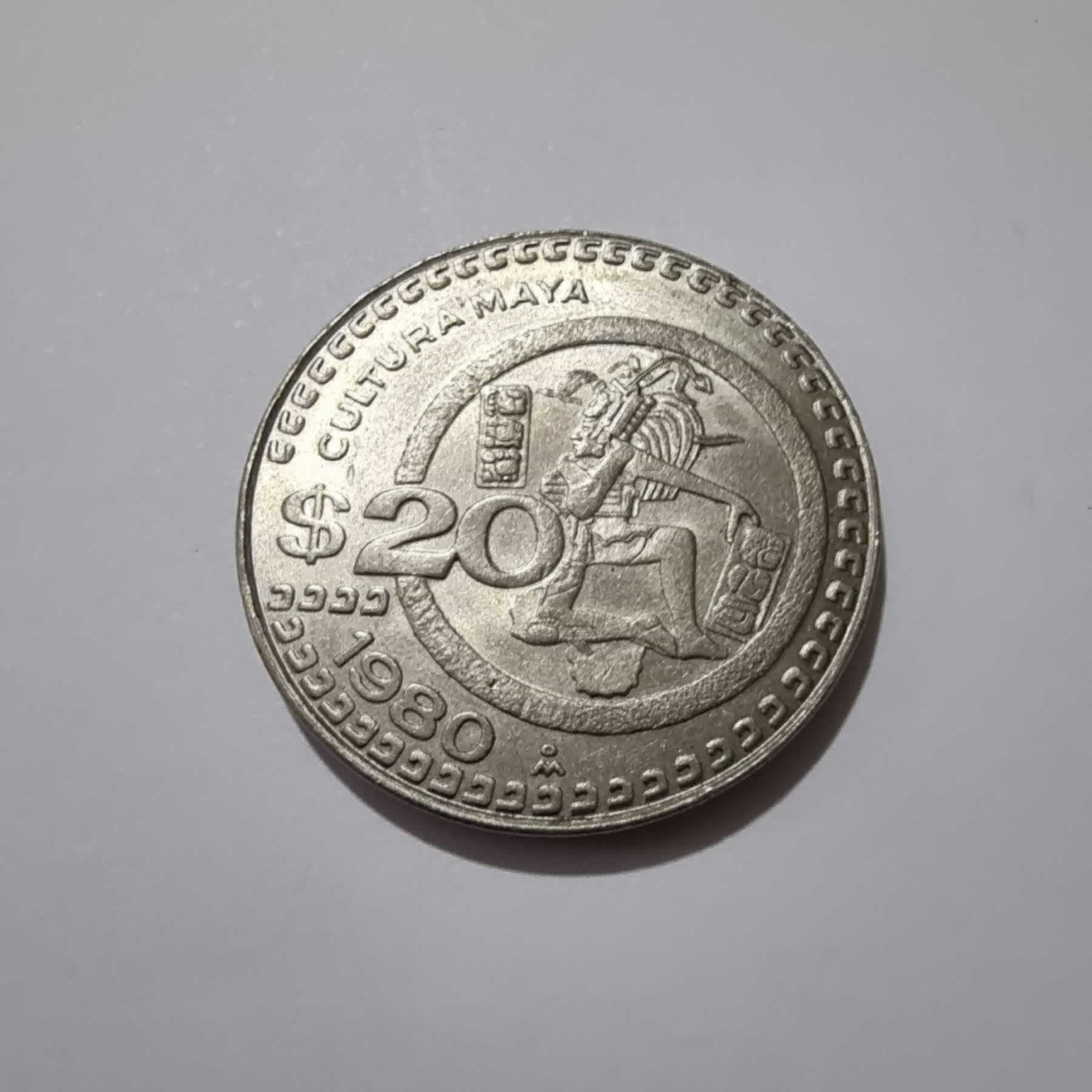 Reverso de 20 Pesos, 1980 Mo, Méjico