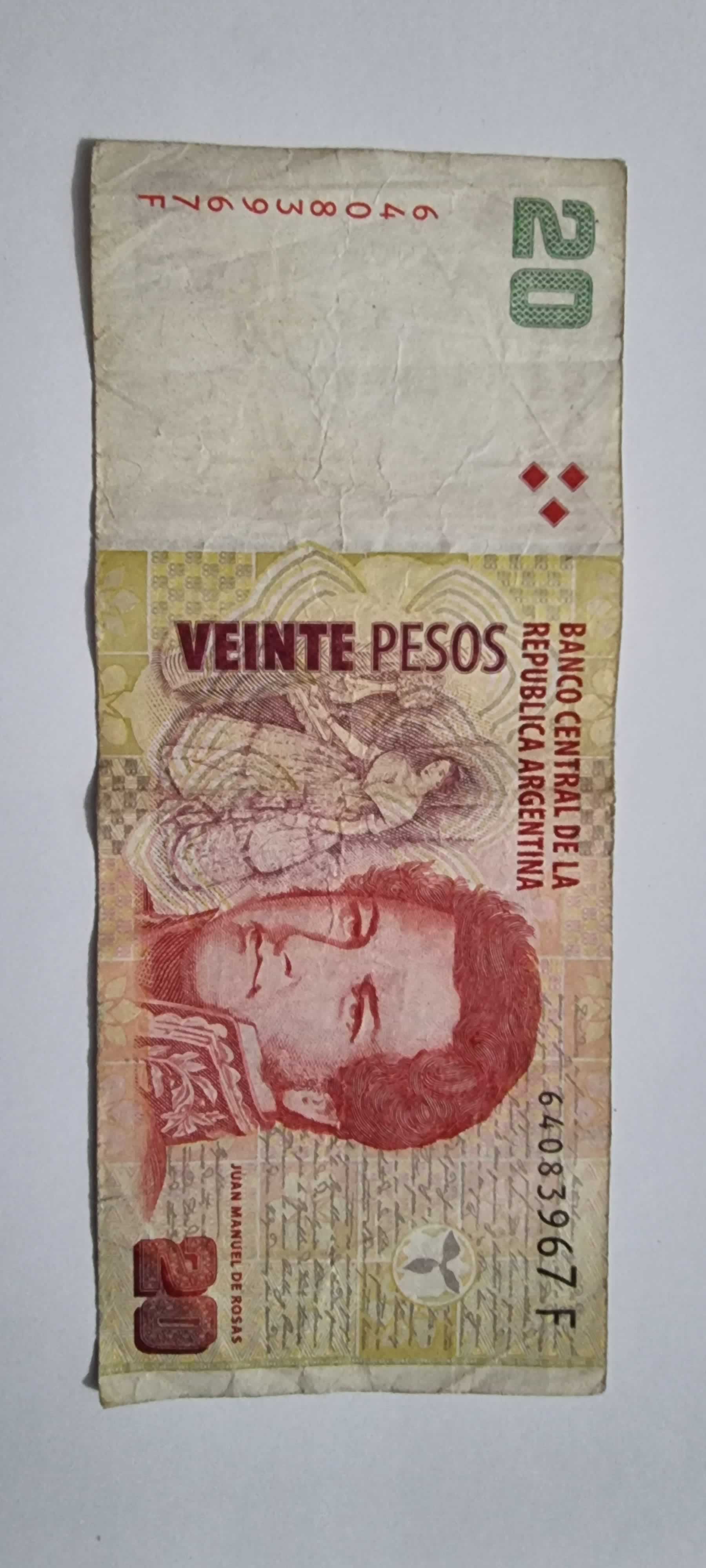 Anverso de 20 Pesos, ND (2003), Argentina