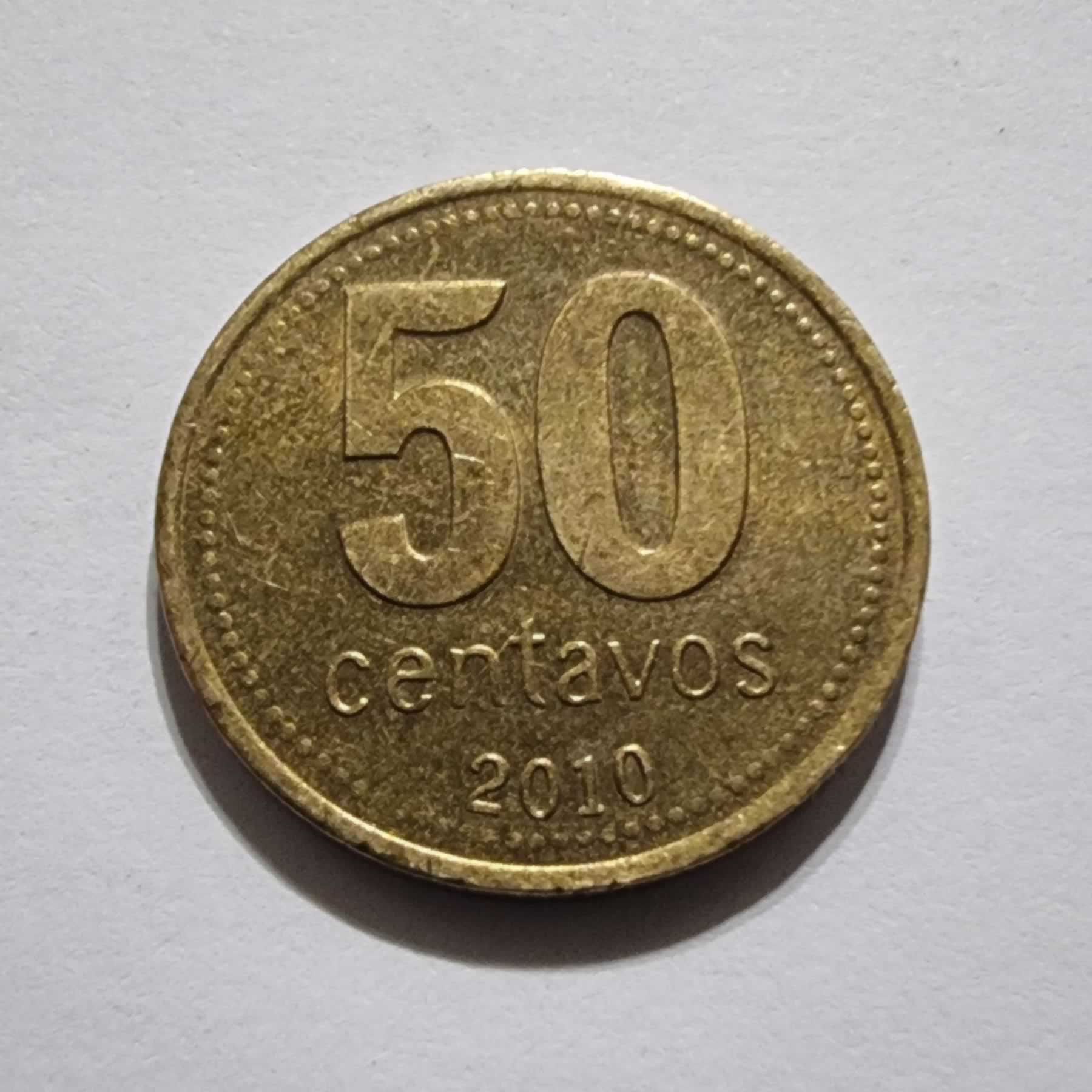 Reverso de 50 Centavos, 2010, Argentina