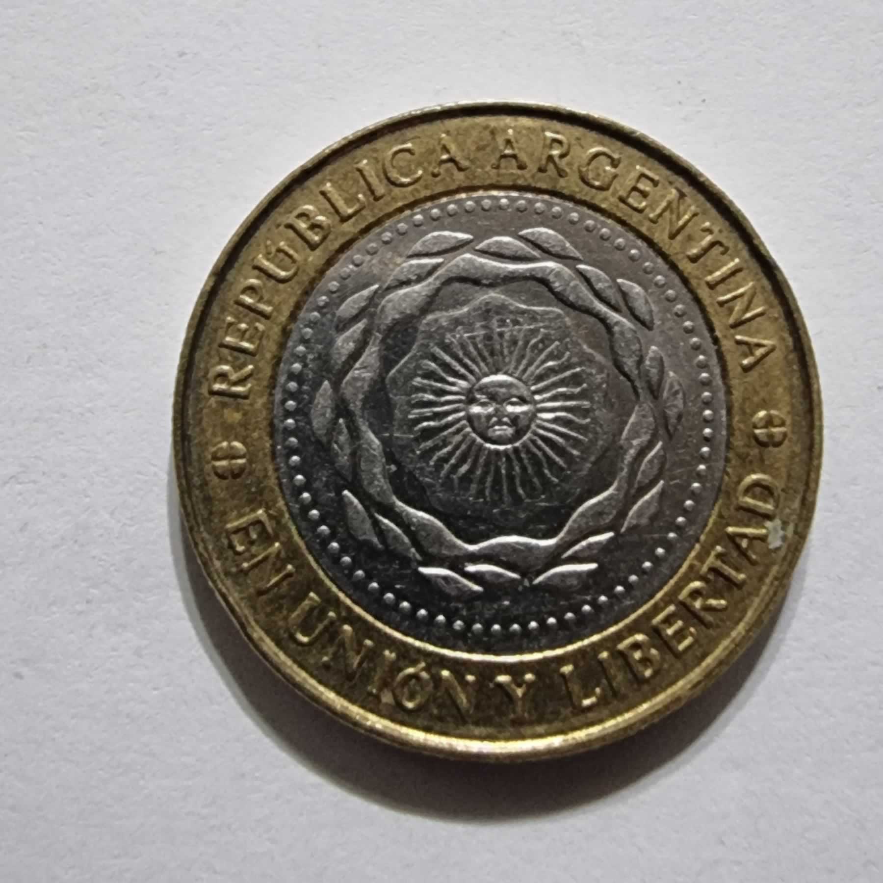 Anverso de 2 Pesos, 2011, Argentina