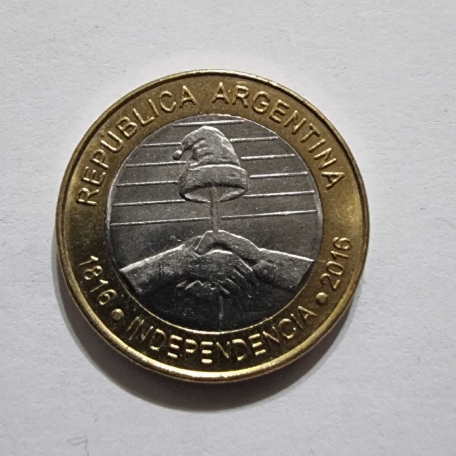 Anverso de 2 Pesos, 2016, Argentina