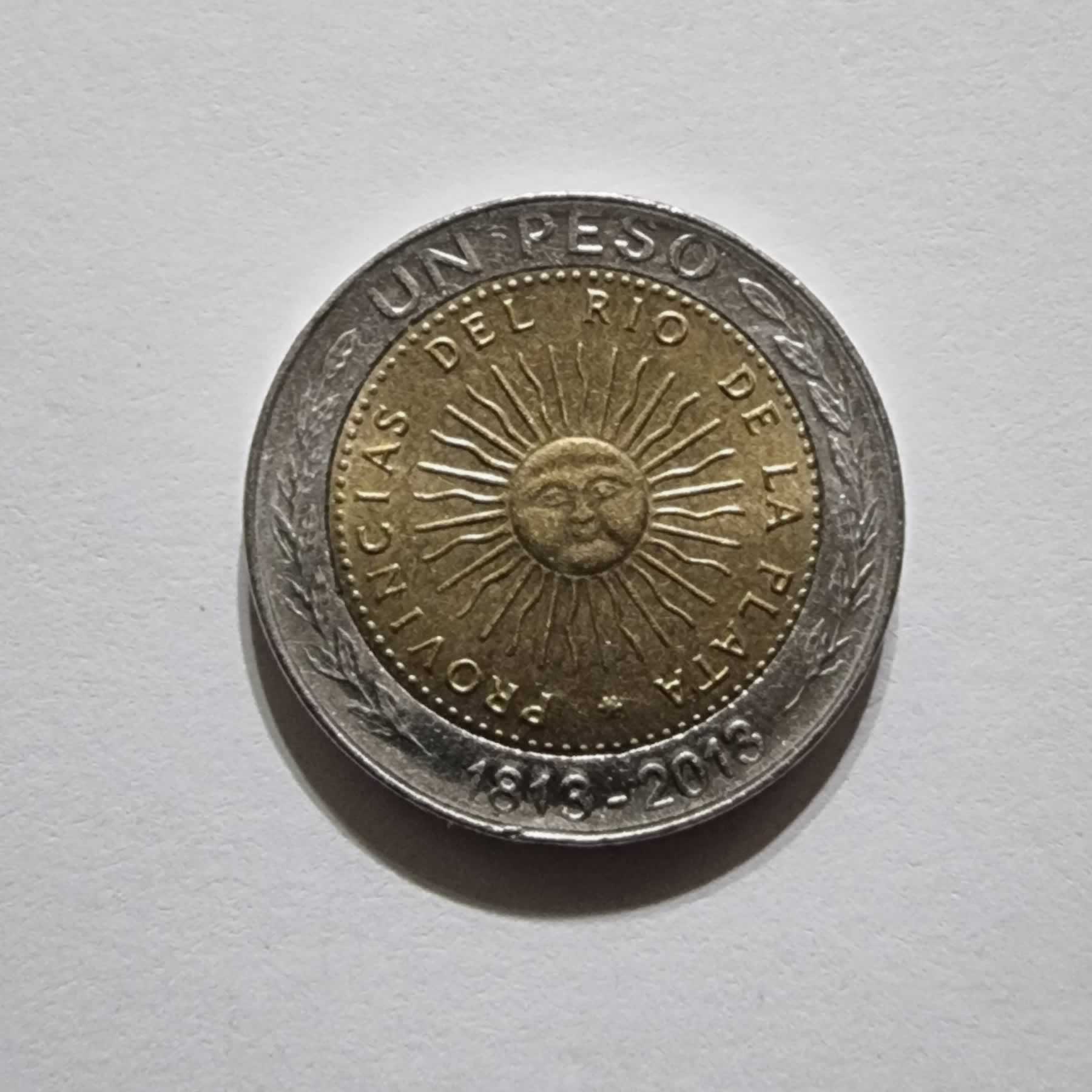 Anverso de 1 Peso, 2013