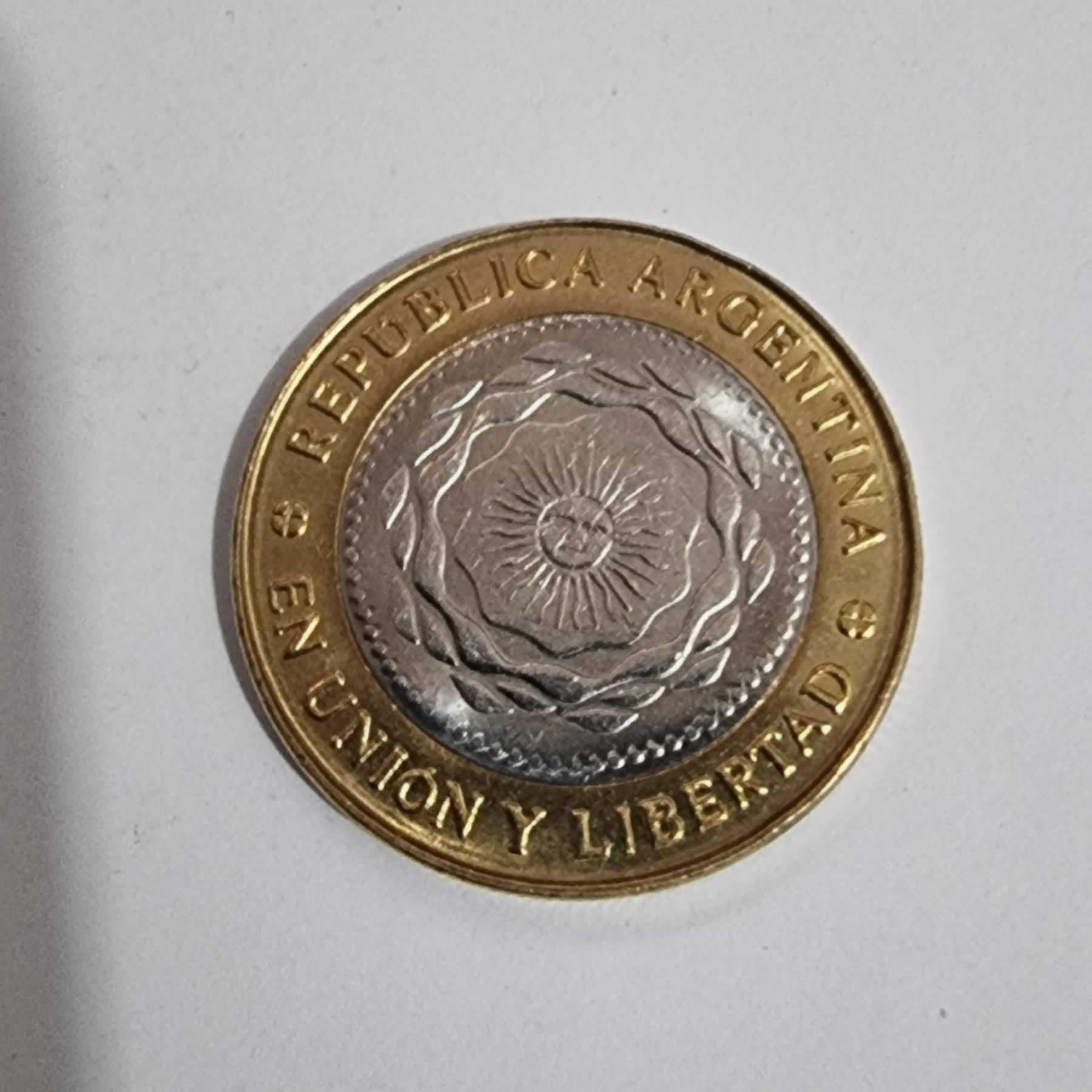 Anverso de 2 Pesos, 2016, Argentina