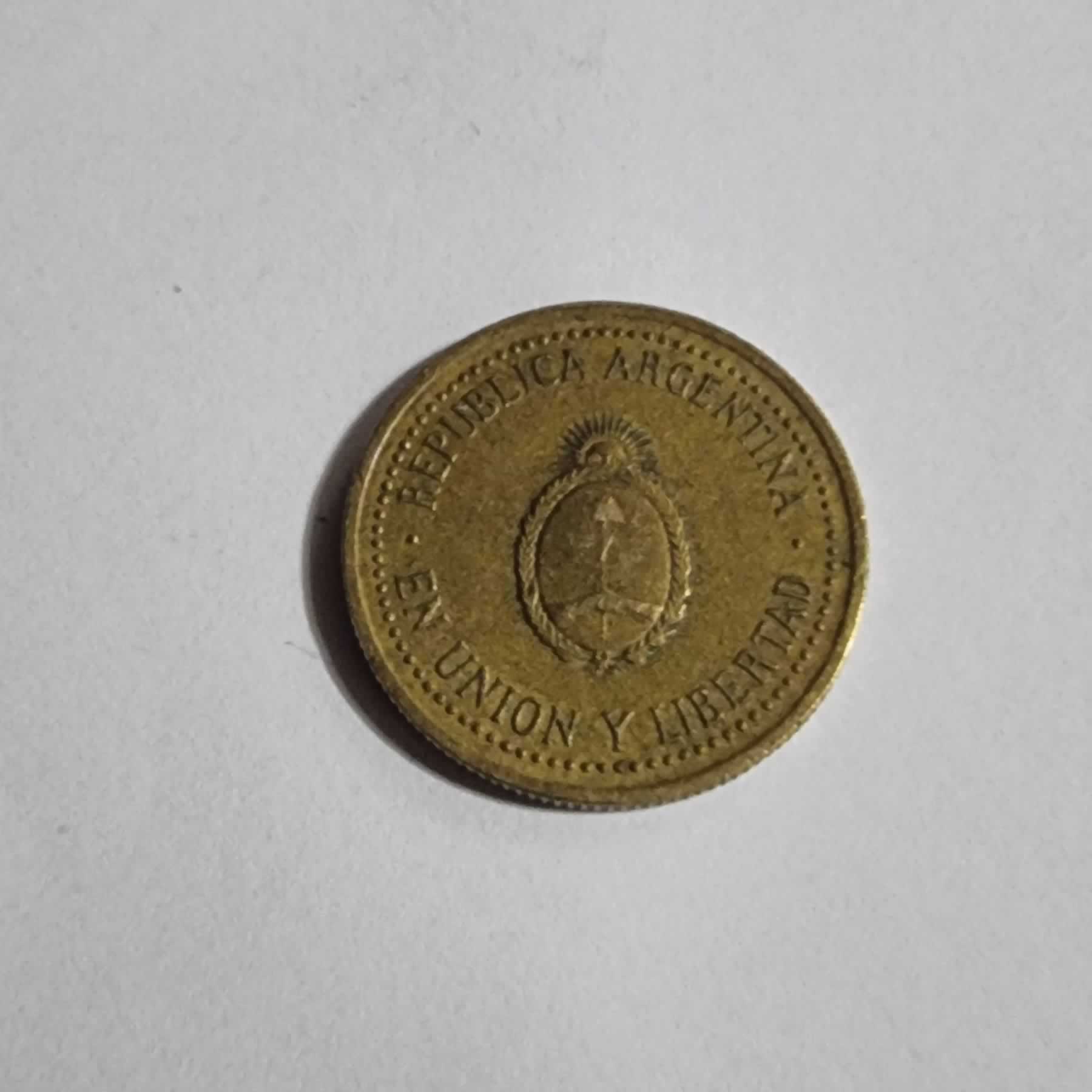 Anverso de 10 Centavos, 1992, Argentina