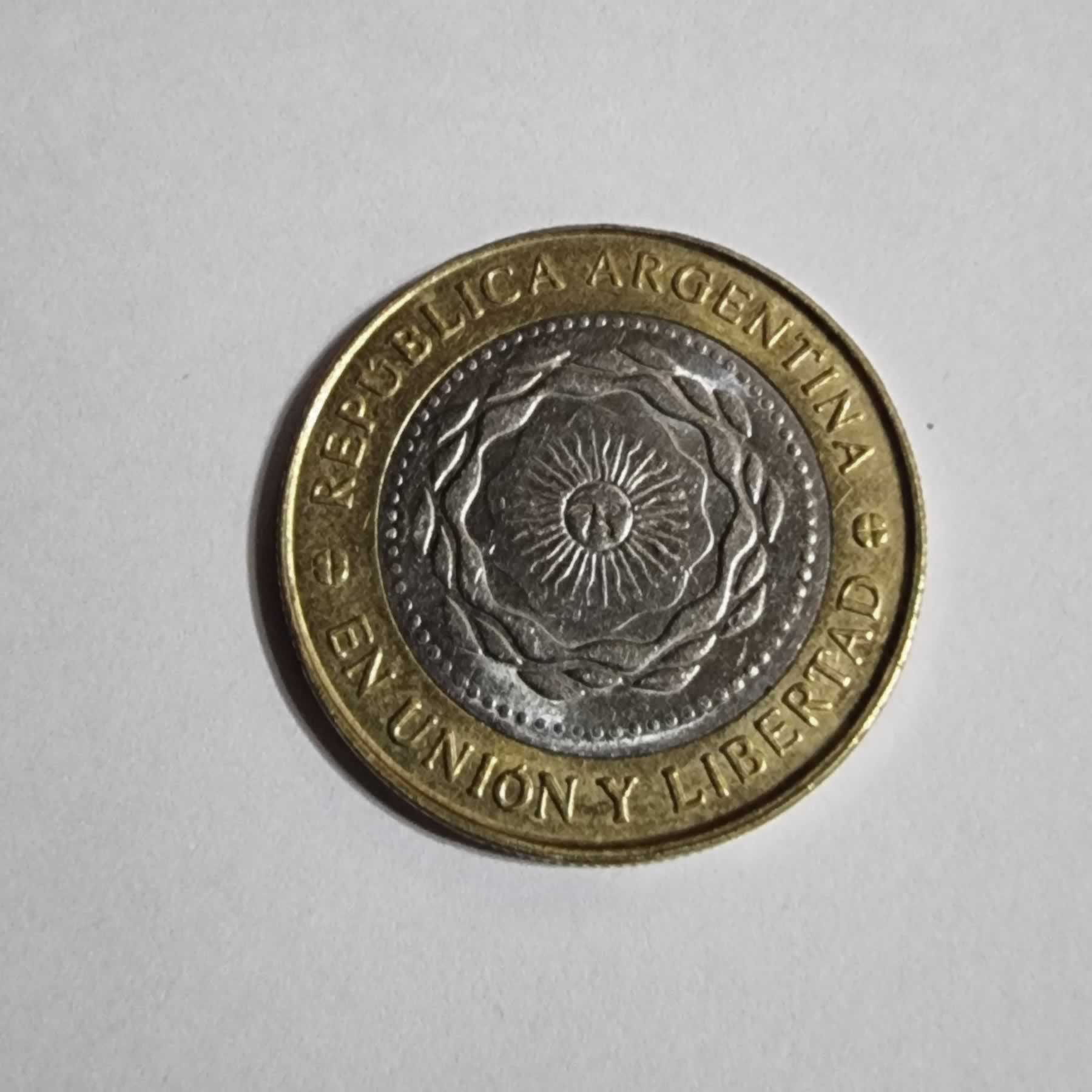 Anverso de 2 Pesos, 2014, Argentina