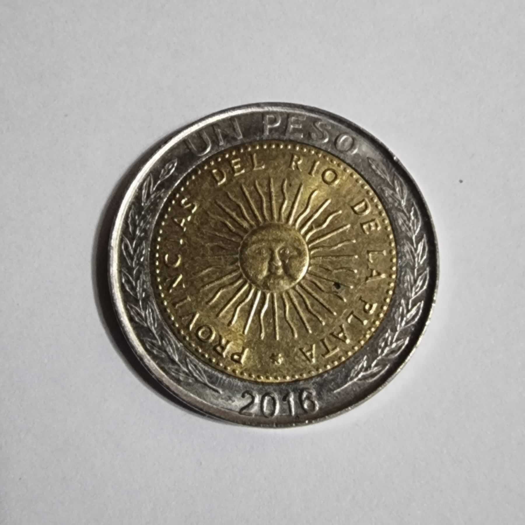 Anverso de 1 Peso, 2016