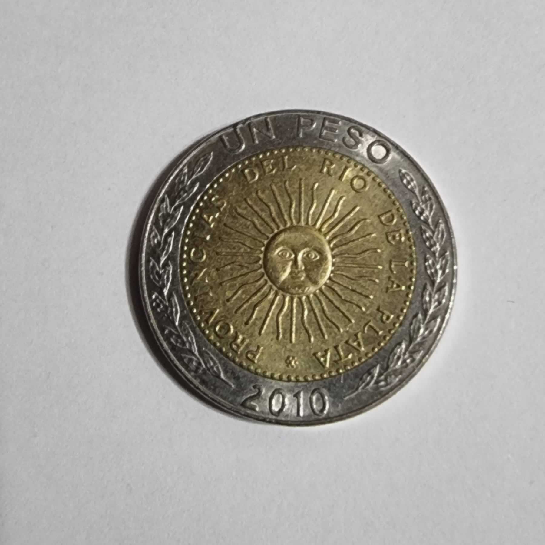 Anverso de 1 Peso, 2010 E, Argentina