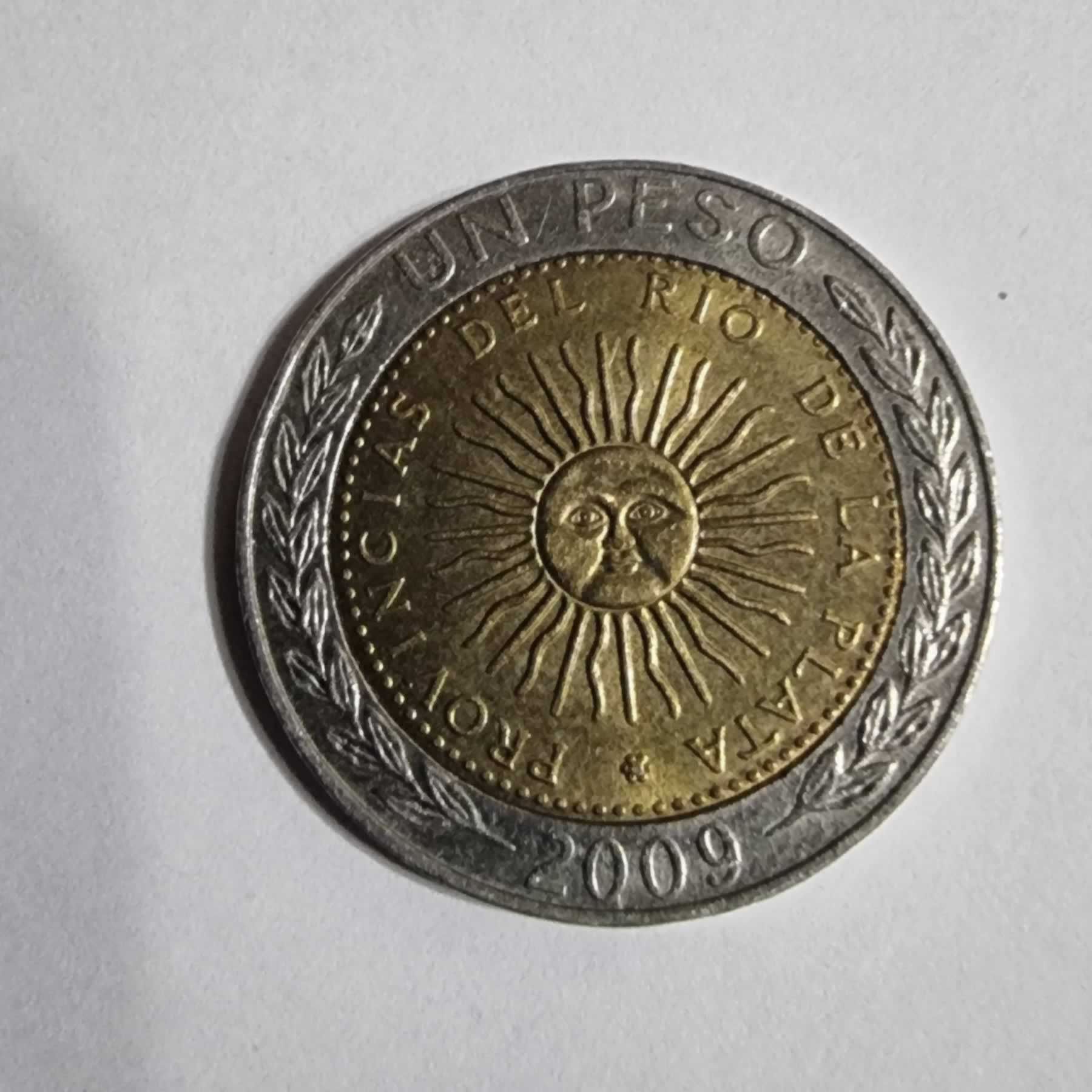 Anverso de 1 Peso, 2009 D