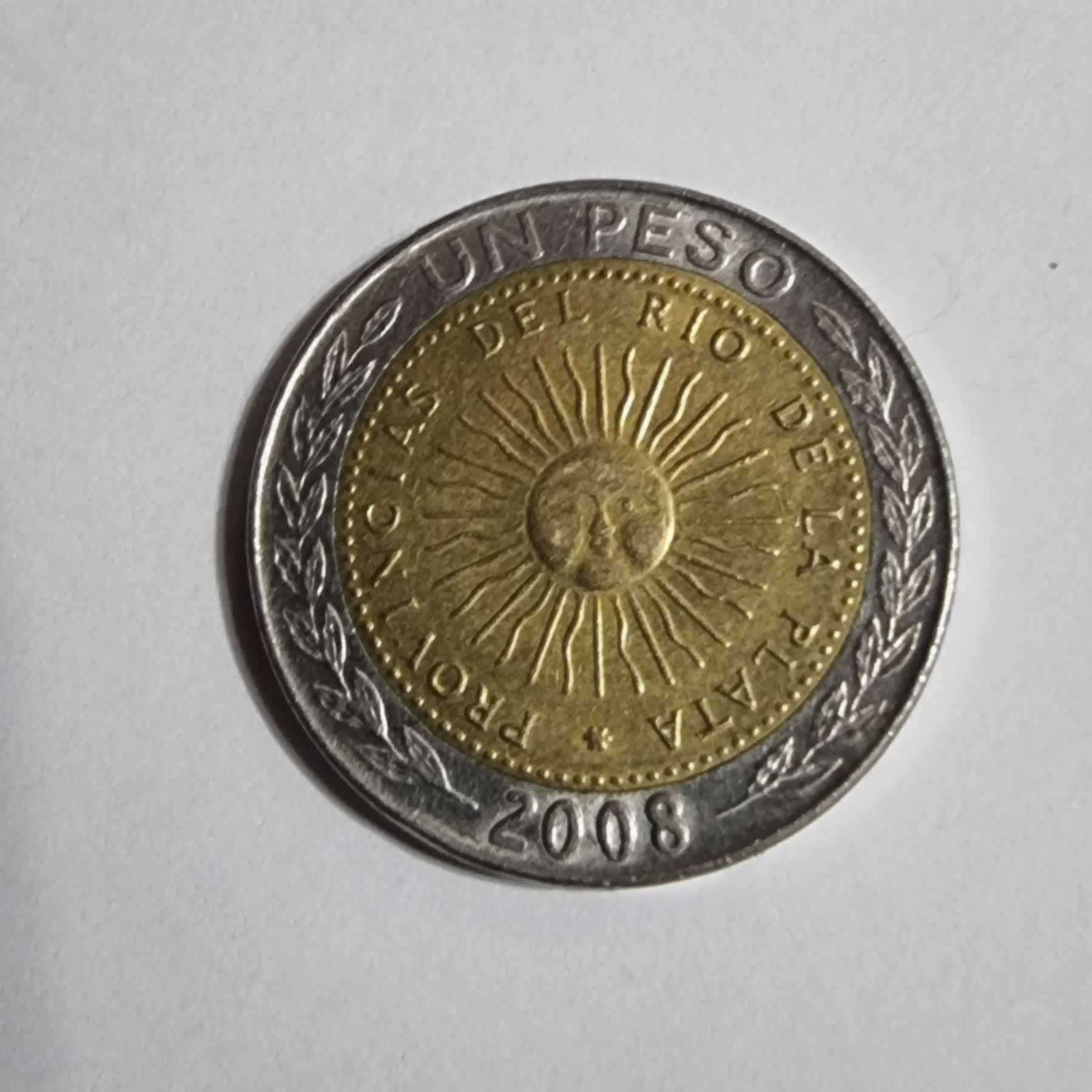 Anverso de 1 Peso, 2008