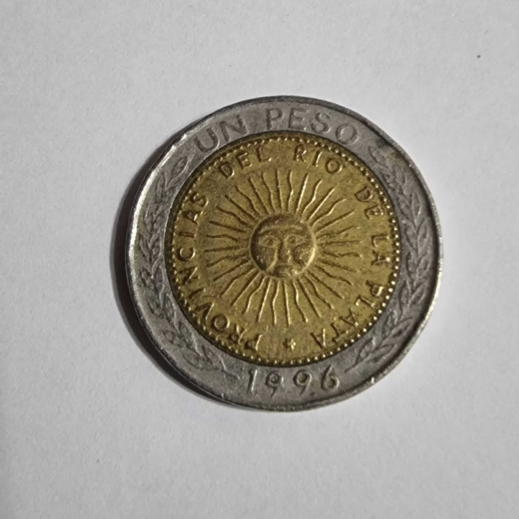 Anverso de 1 Peso, 1996 A