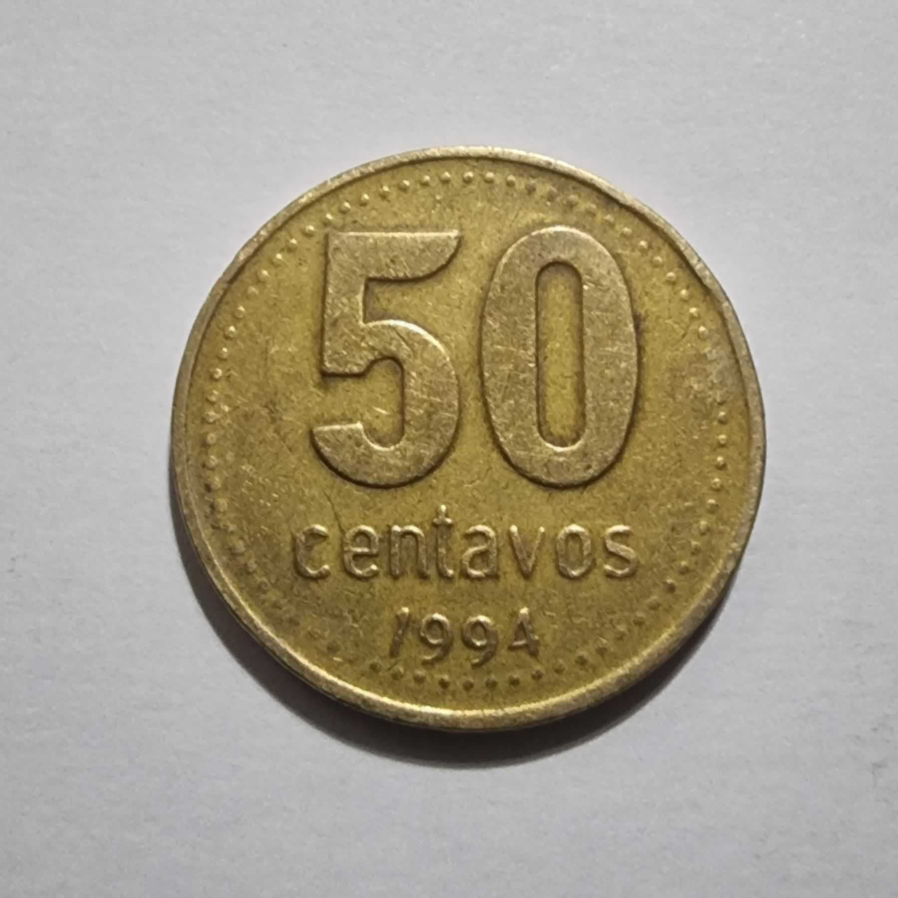 Reverso de 50 Centavos, 1994, Argentina
