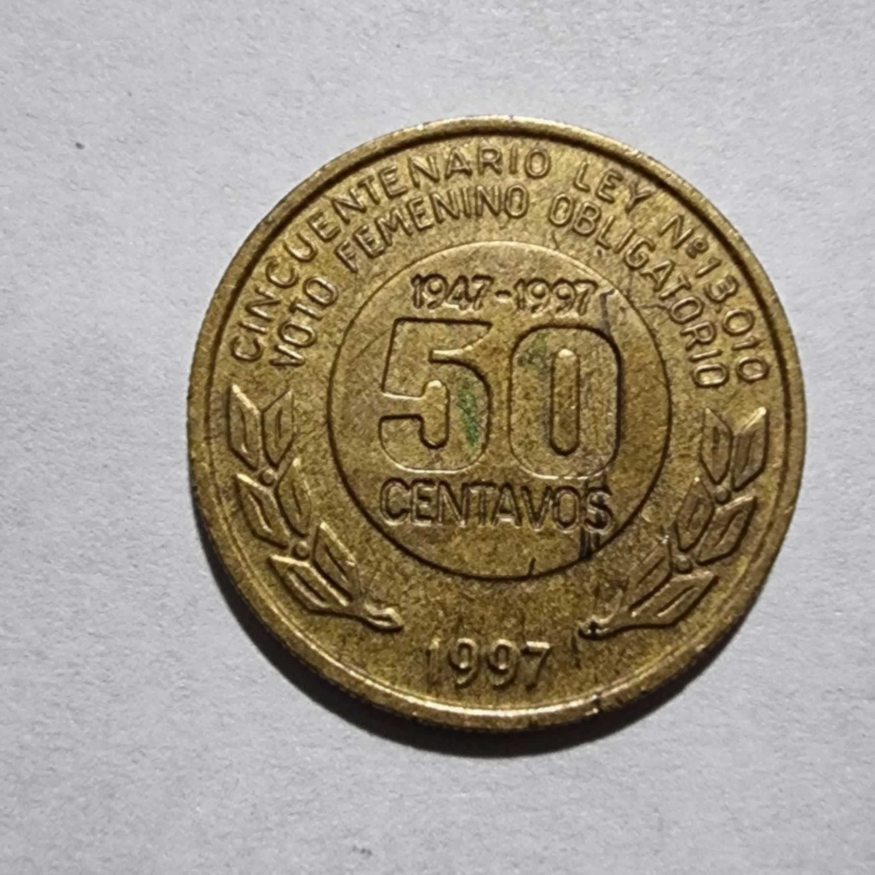 Reverso de 50 Centavos, 1997, Argentina