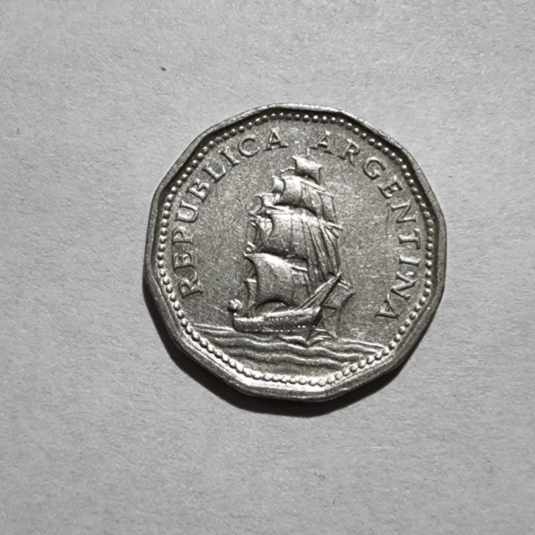 Anverso de 5 Pesos, 1963, Argentina