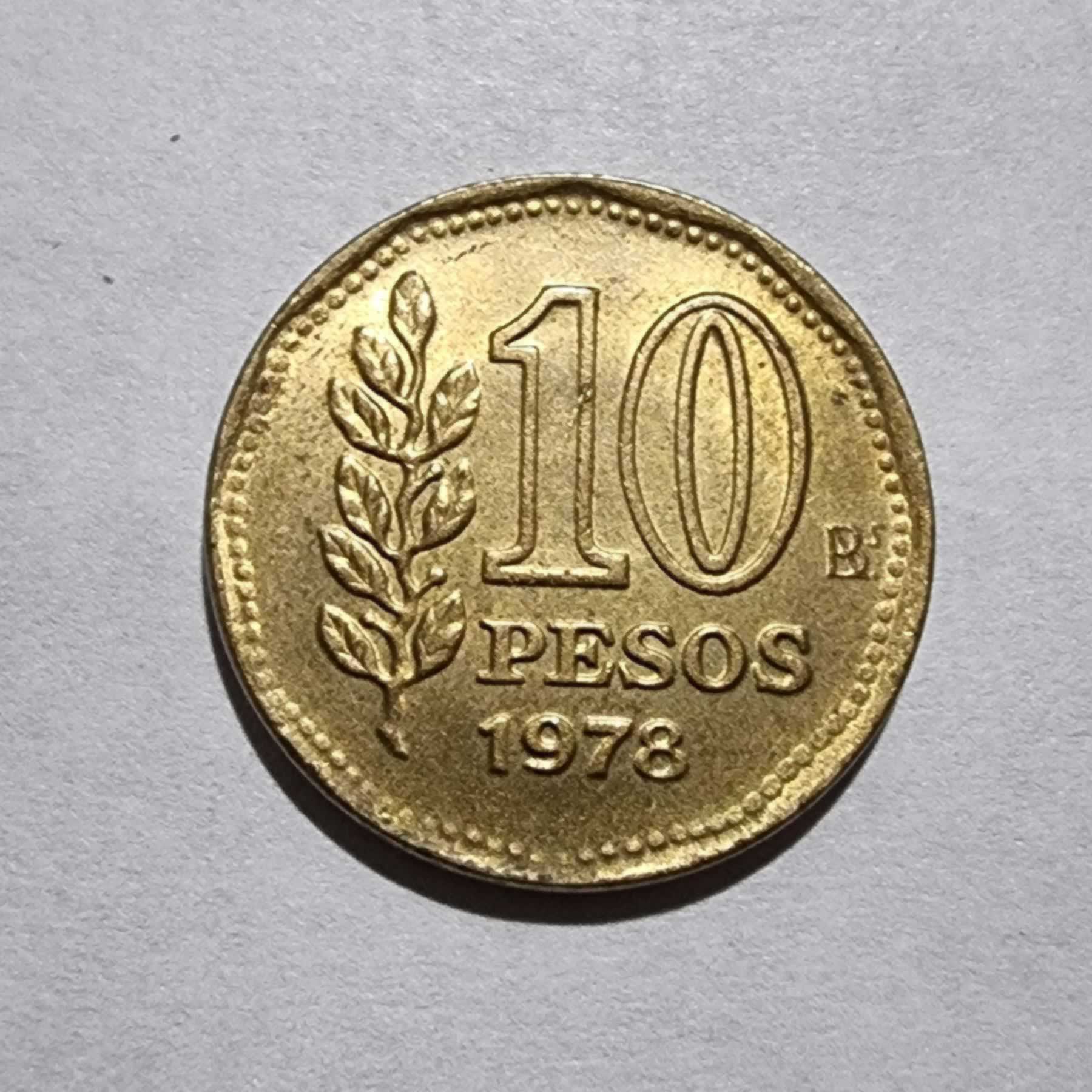 Reverso de 10 Pesos, 1978