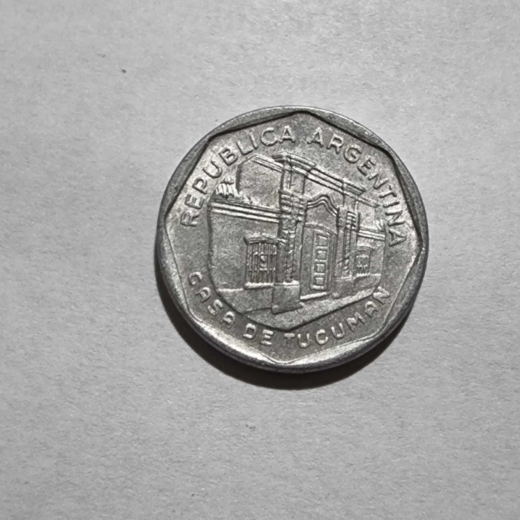 Anverso de 5 Australes, 1989, Argentina
