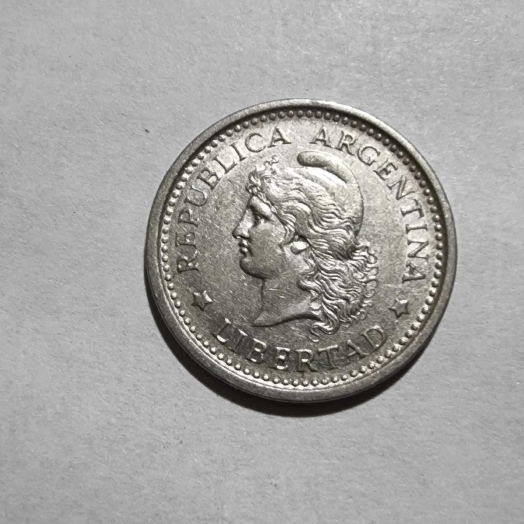 Anverso de 1 Peso, 1959, Argentina