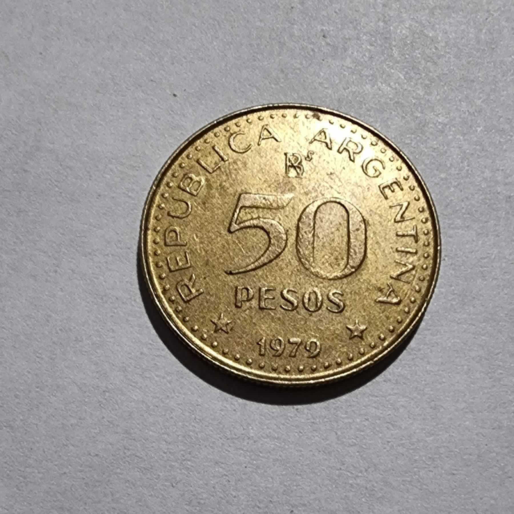 Reverso de 50 Pesos, 1979, Argentina