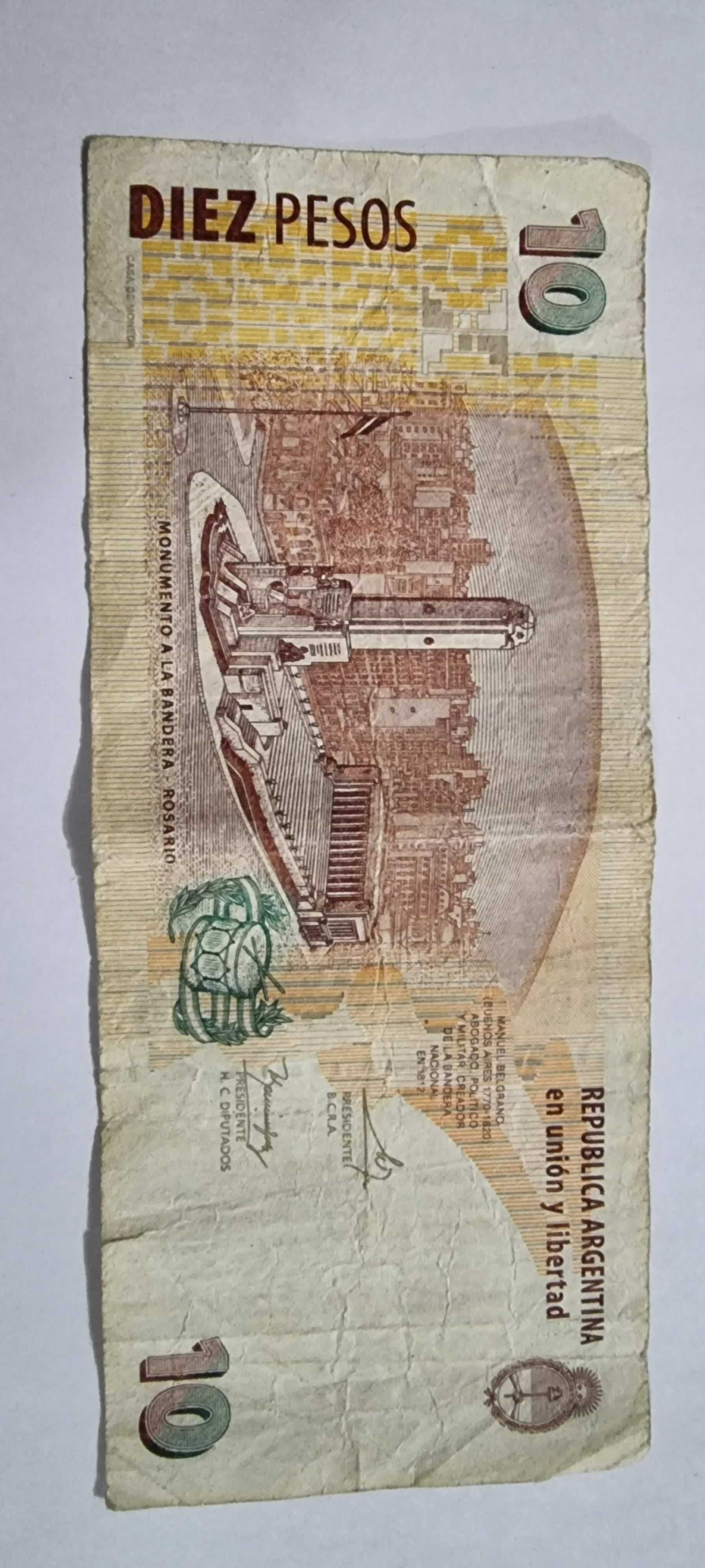 Reverso de 10 Pesos, 2011 / 2013