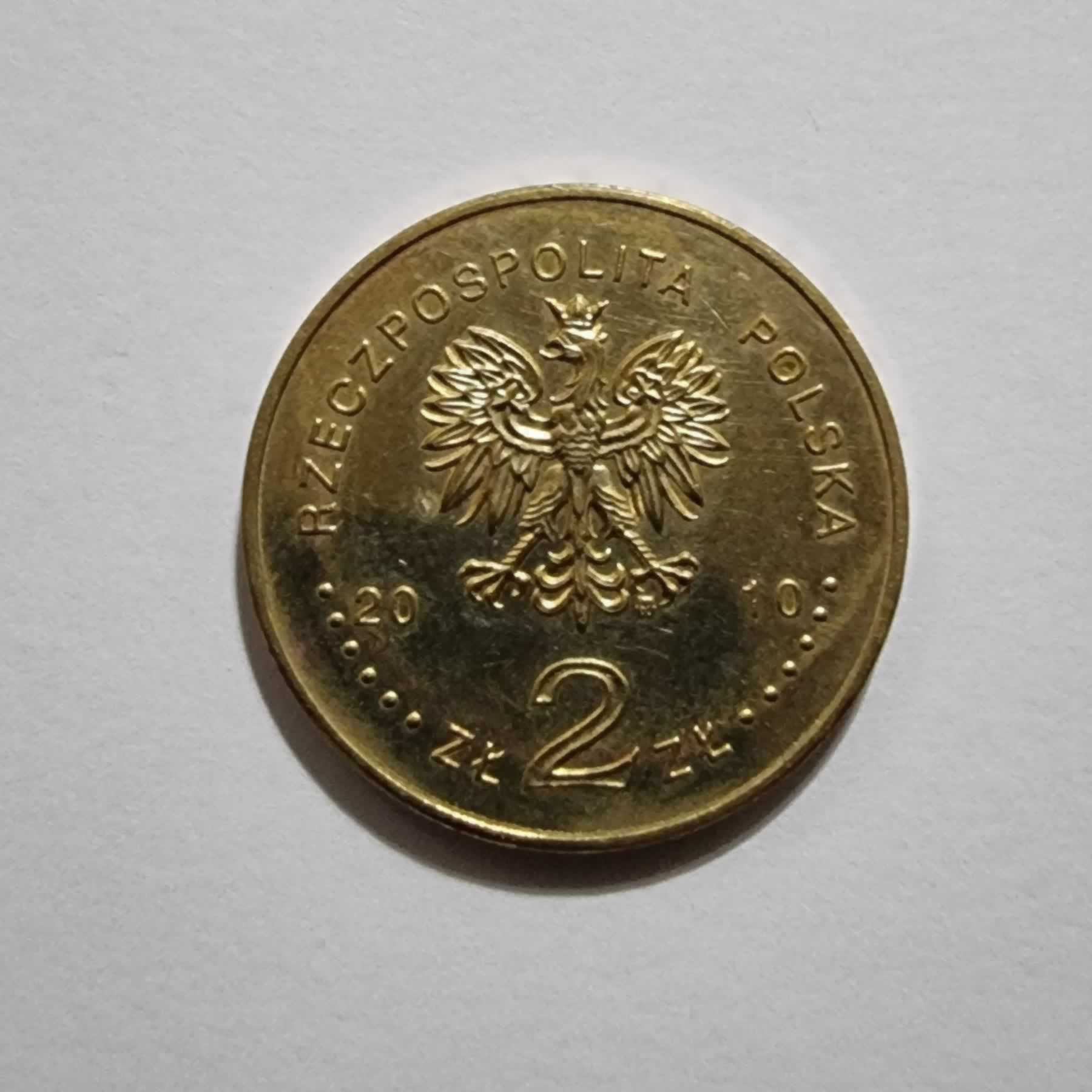 Reverso de 2 Zlote, 2010