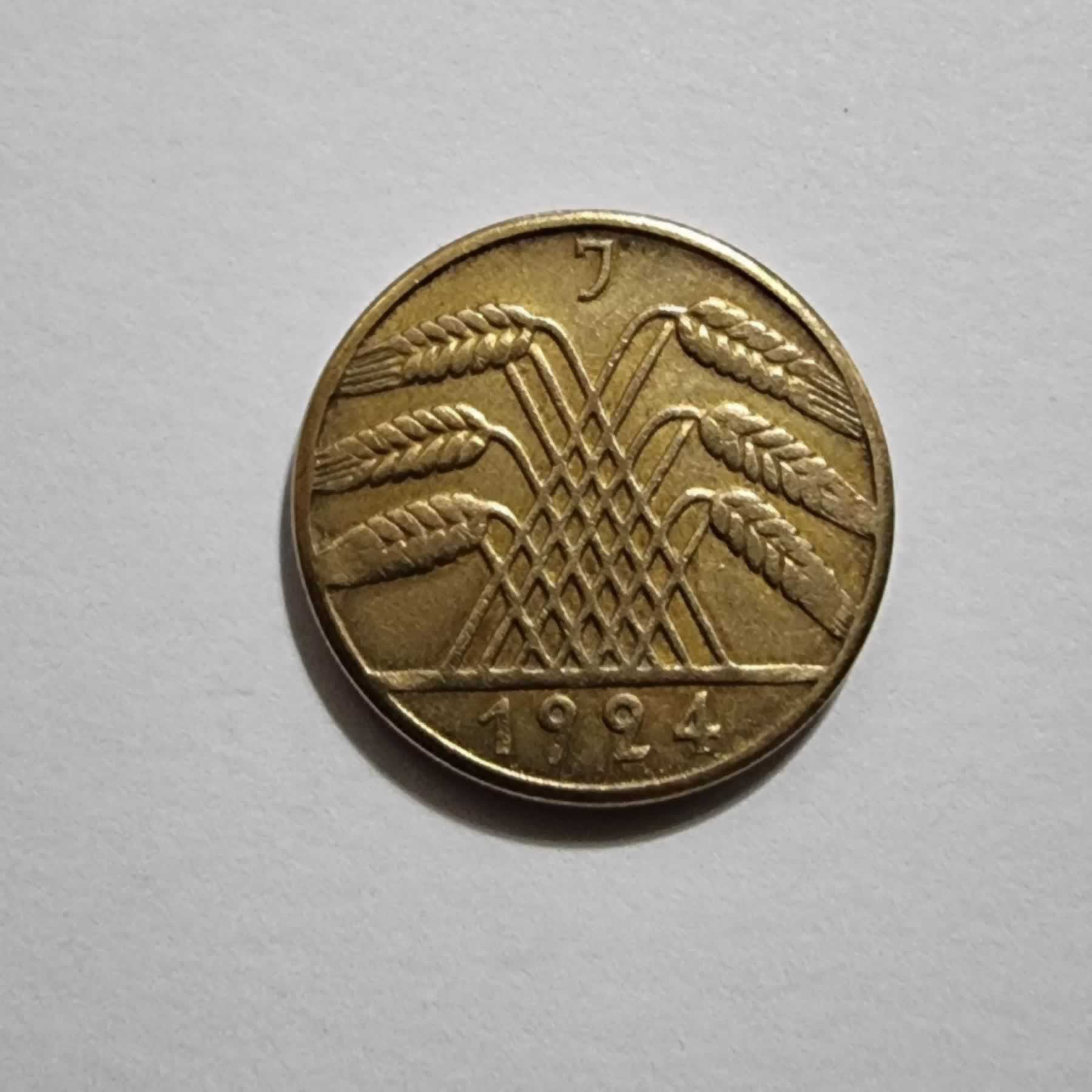 Anverso de 10 Rentenpfennig, 1924