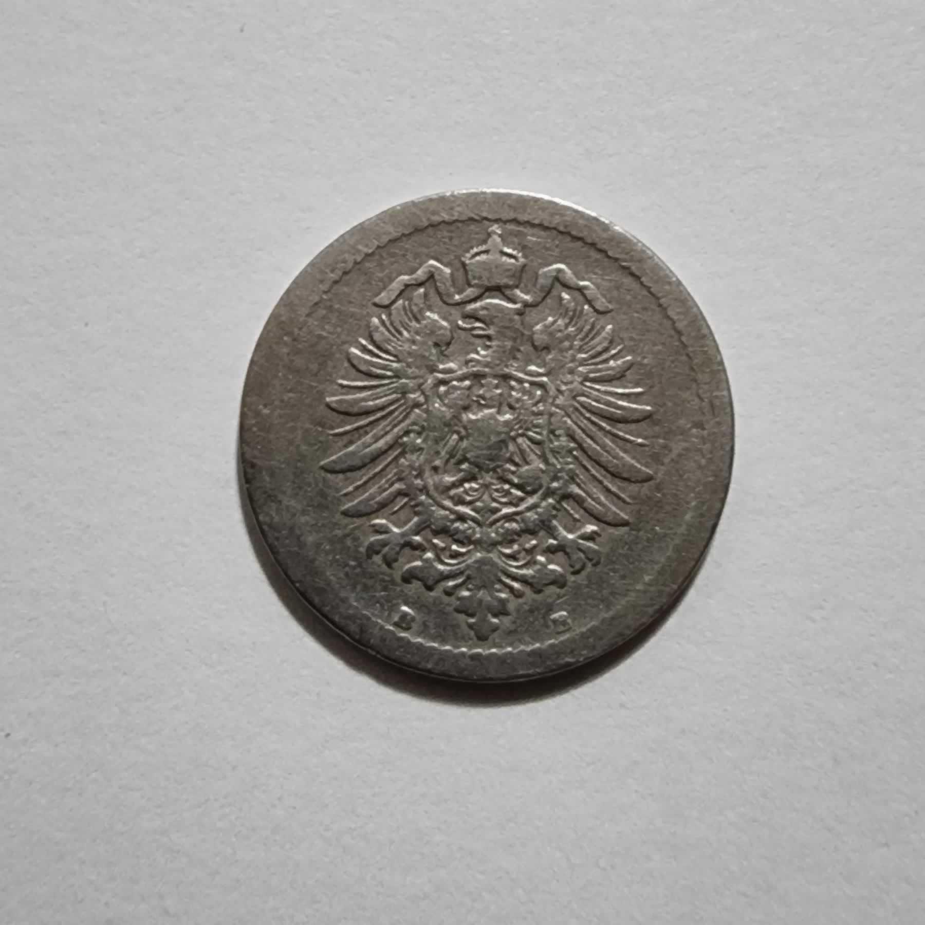 Anverso de 5 Pfennig, 1876 B