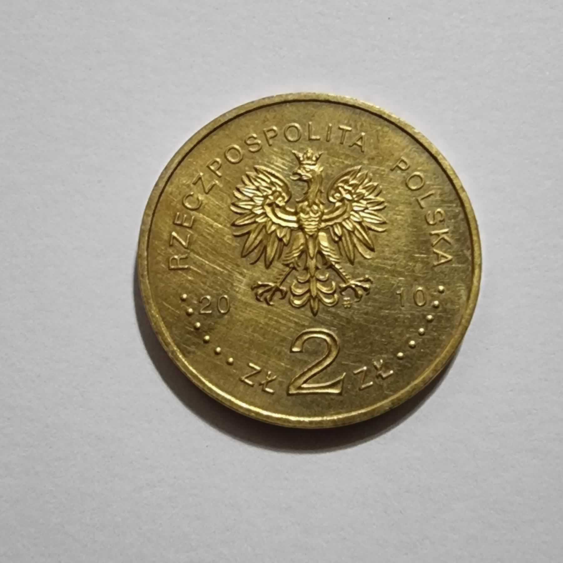 Reverso de 2 Zlote, 2010