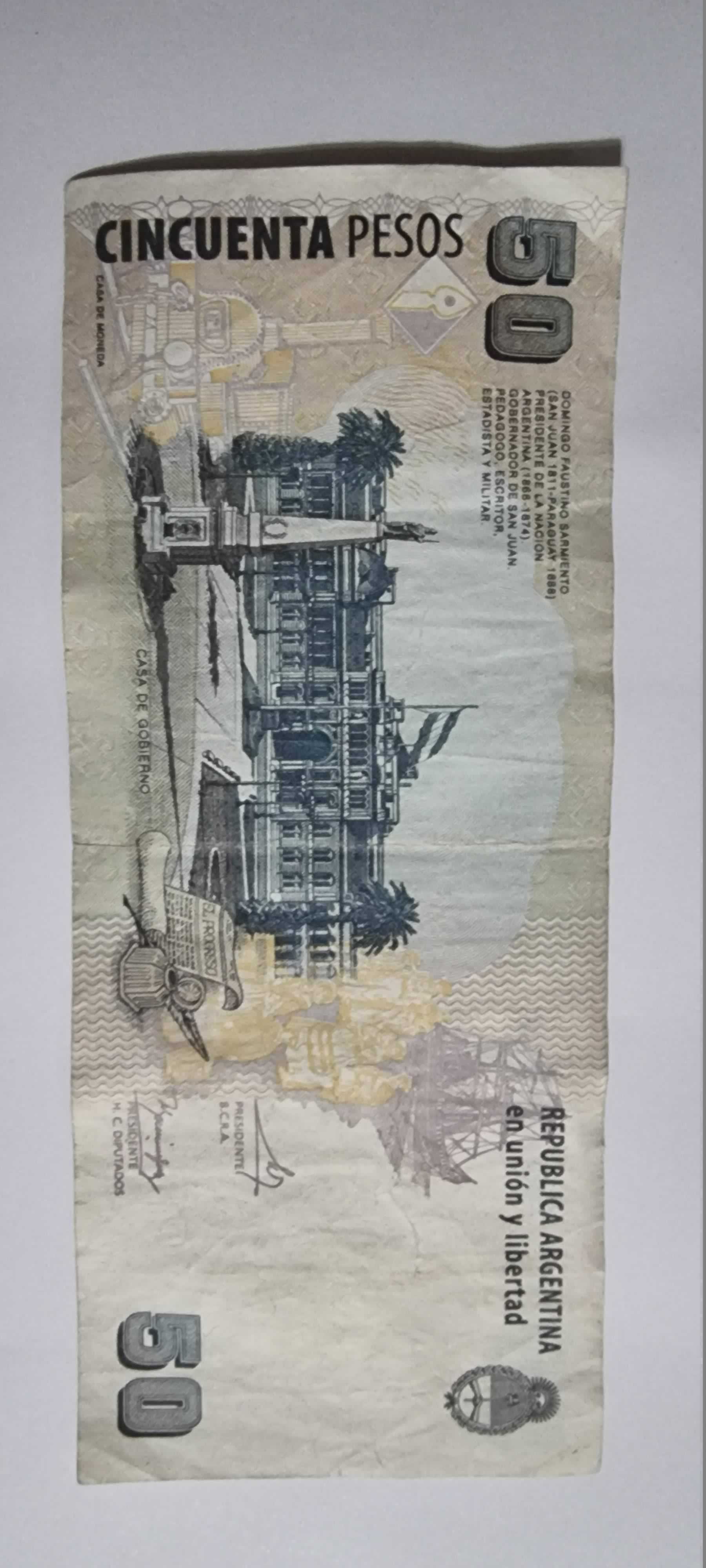 Reverso de 50 Pesos, ND (2003-2013), Argentina
