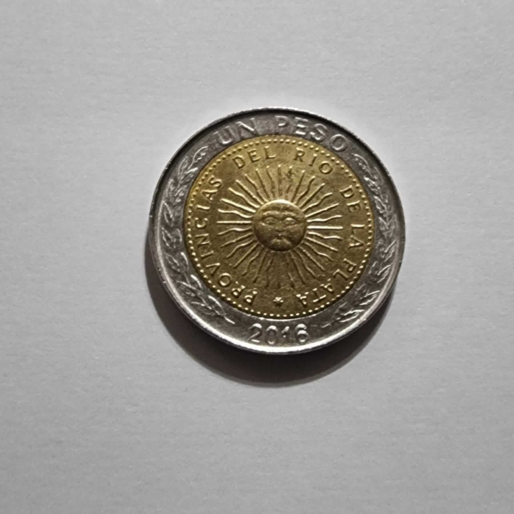 Anverso de 1 Peso, 2016