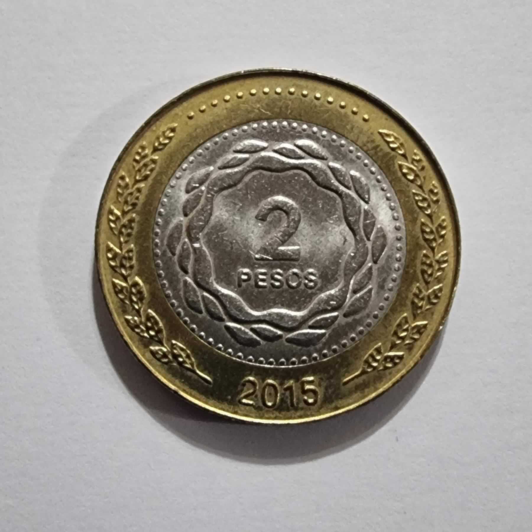 Reverso de 2 Pesos, 2015
