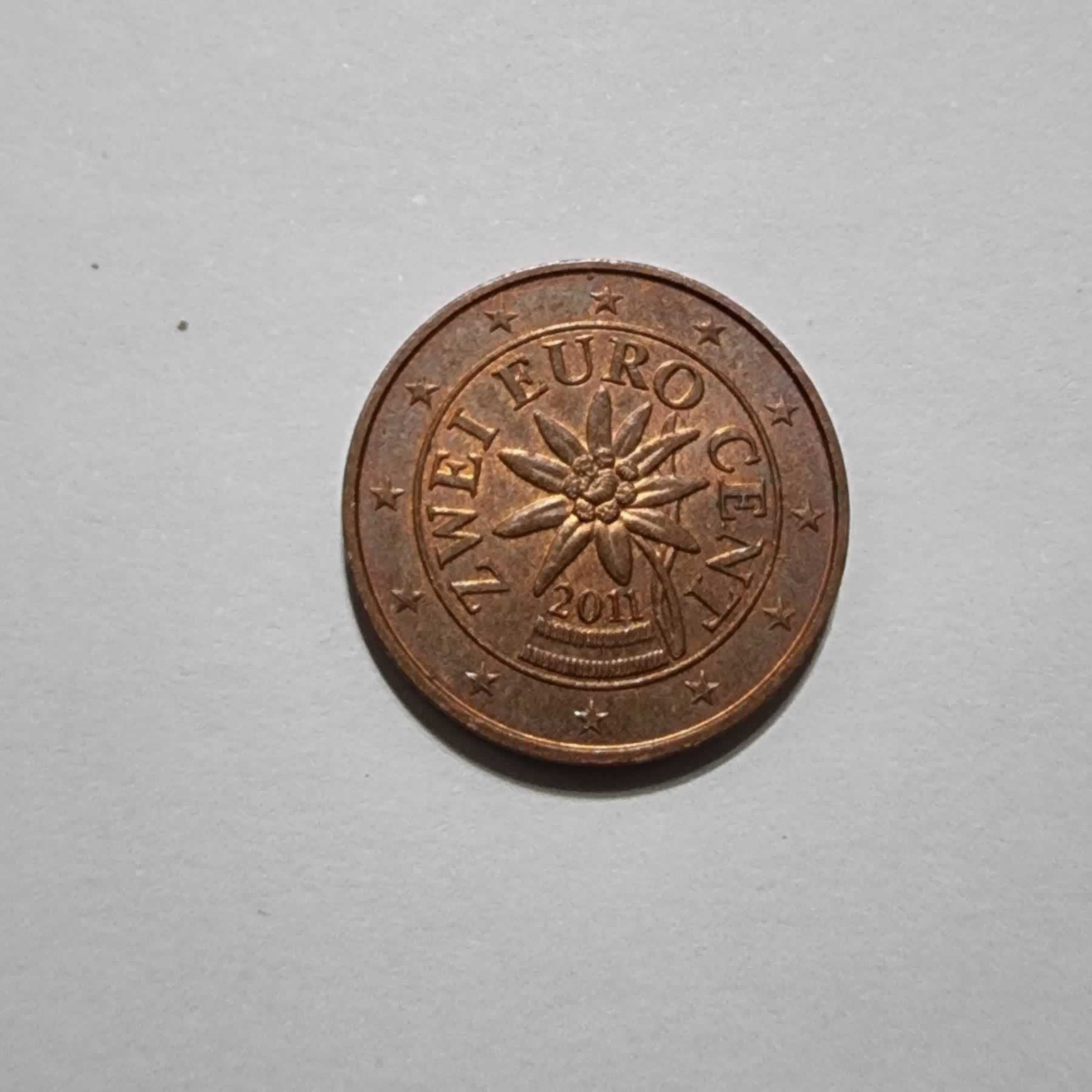 Anverso de 2 Cents, 2011