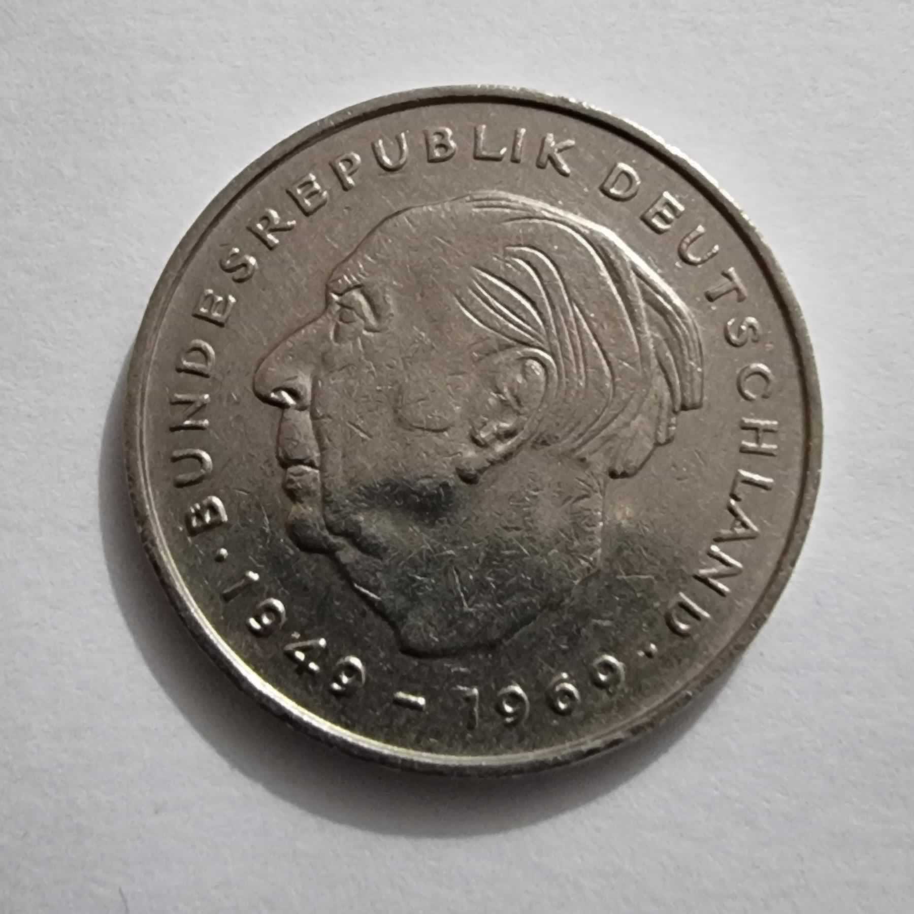 Anverso de 2 Mark, 1973 G
