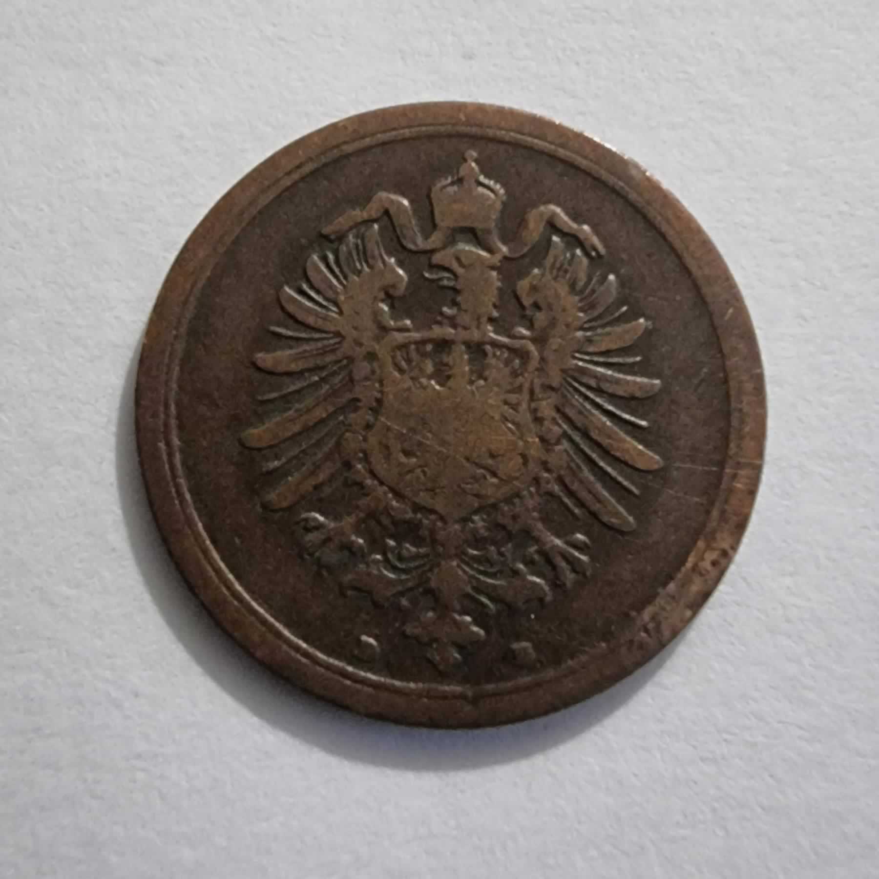Anverso de 1 Pfennig, 1875 D