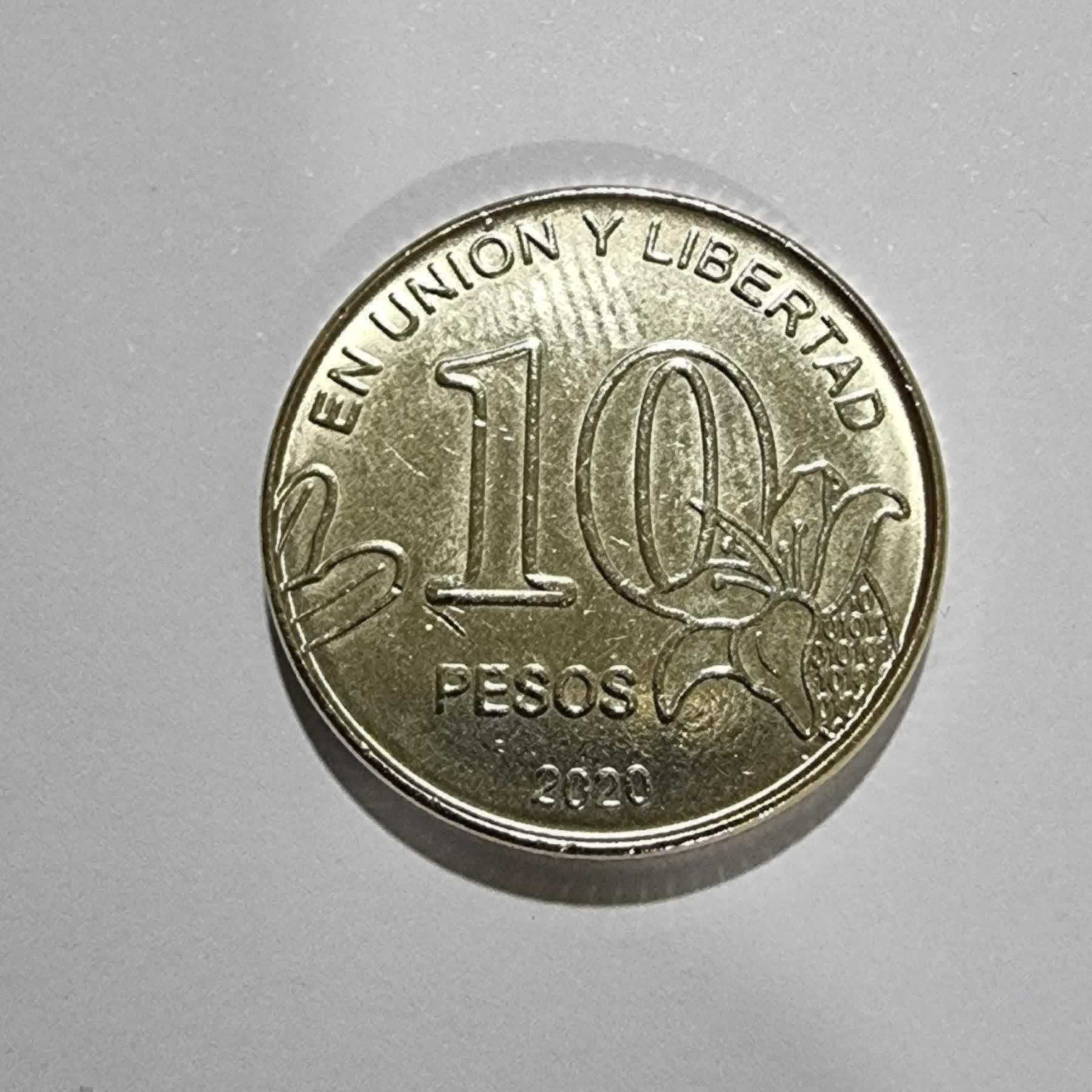 Reverso de 10 Pesos, 2020